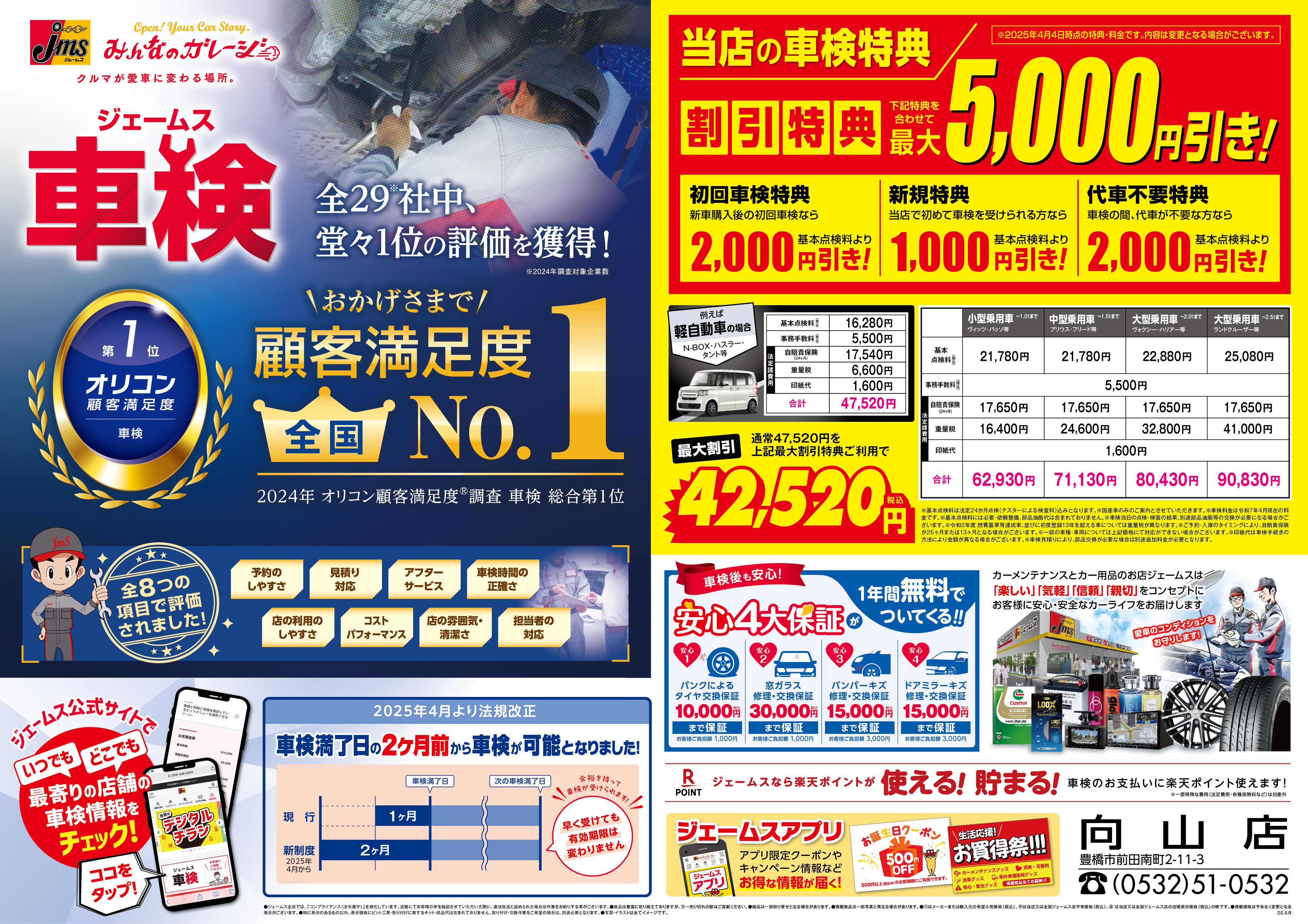 ジェームス ジェームス車検オリコンNO.1！