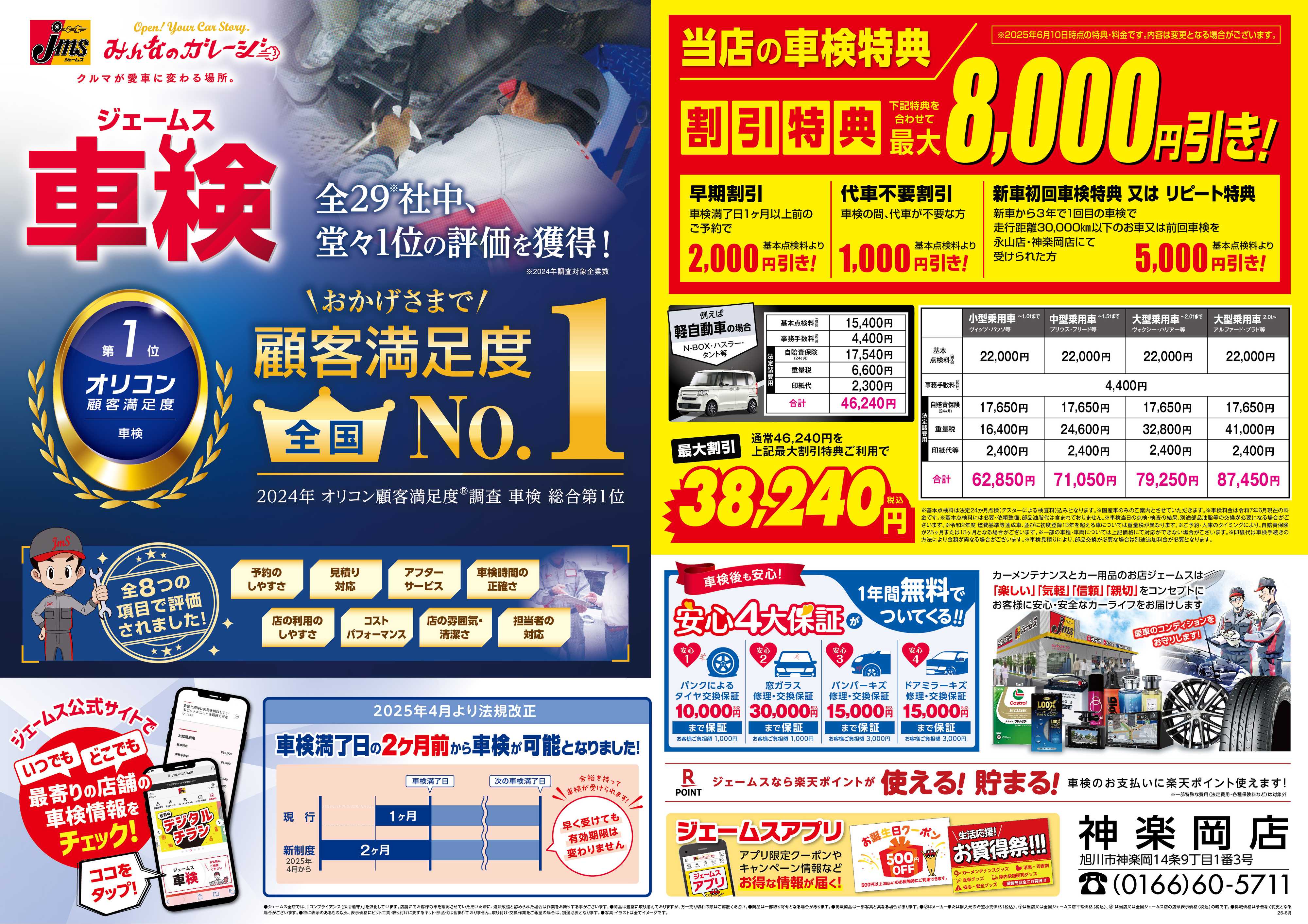 ジェームス ジェームス車検オリコンNO.1！