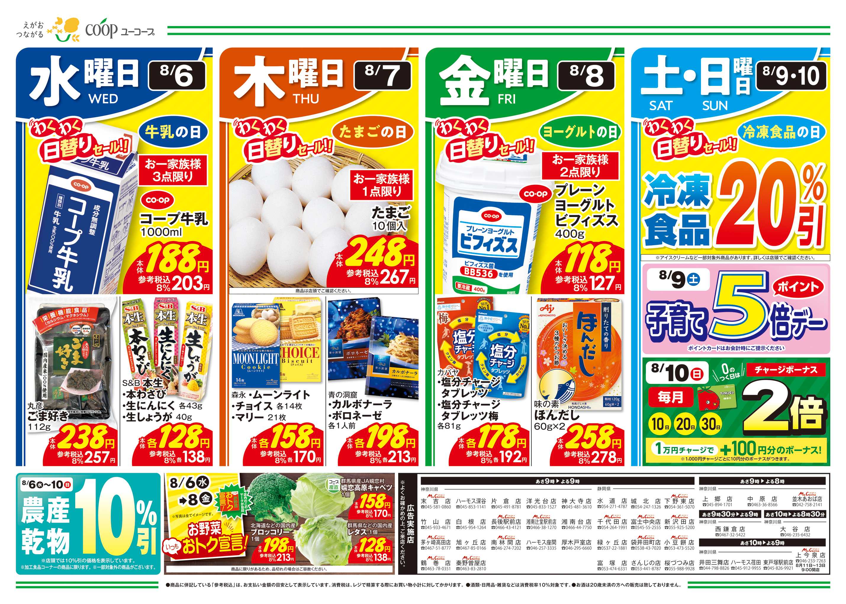 ユーコープ 8/6（水）～8/12（火）