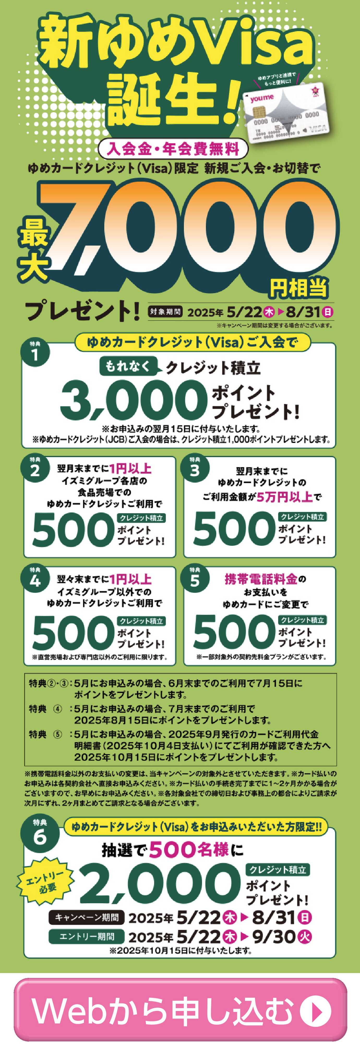 ゆめマート 新ゆめVisa誕生！