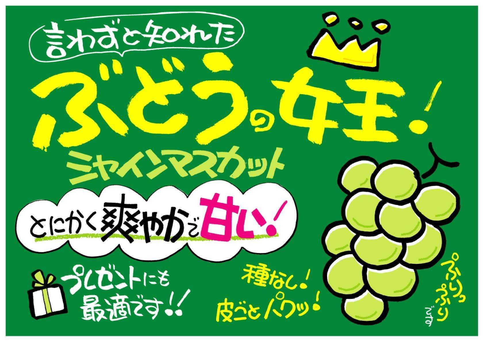 北海市場 【今月のこだわり商品】ぶどうの女王「シャインマスカット」▼▼詳細はお知らせをチェック▼▼
