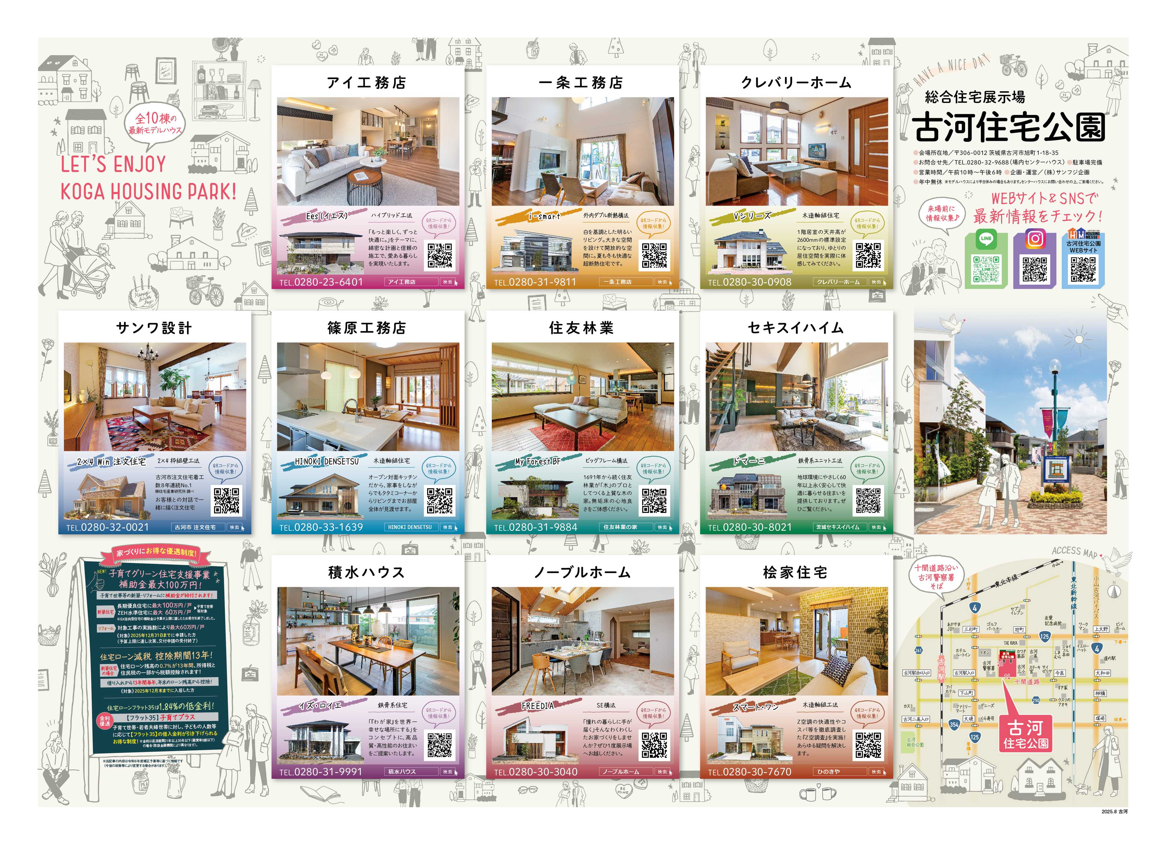 サンフジ企画 古河住宅公園　8月キャンペーン