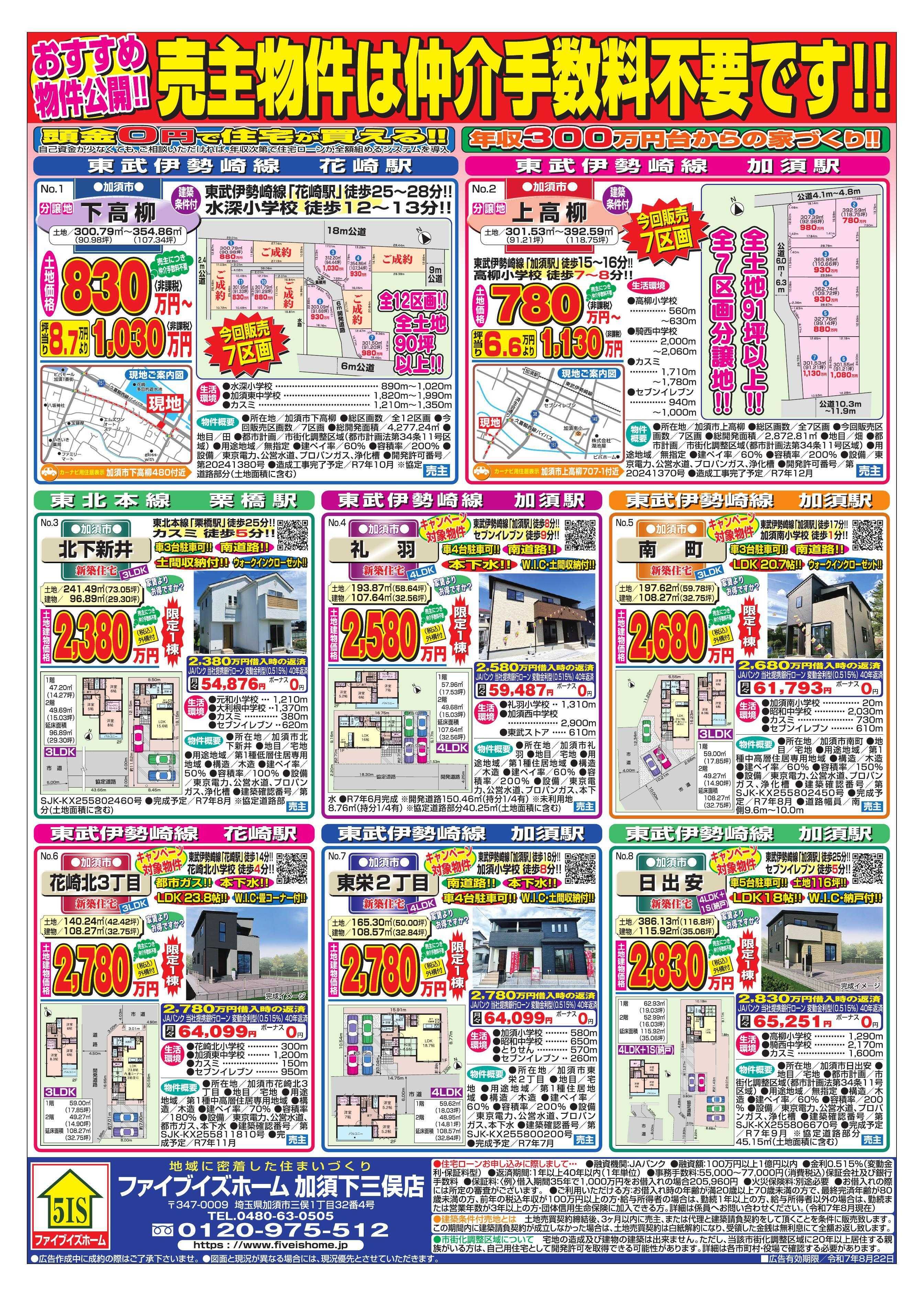 ファイブイズホーム 加須店チラシ
