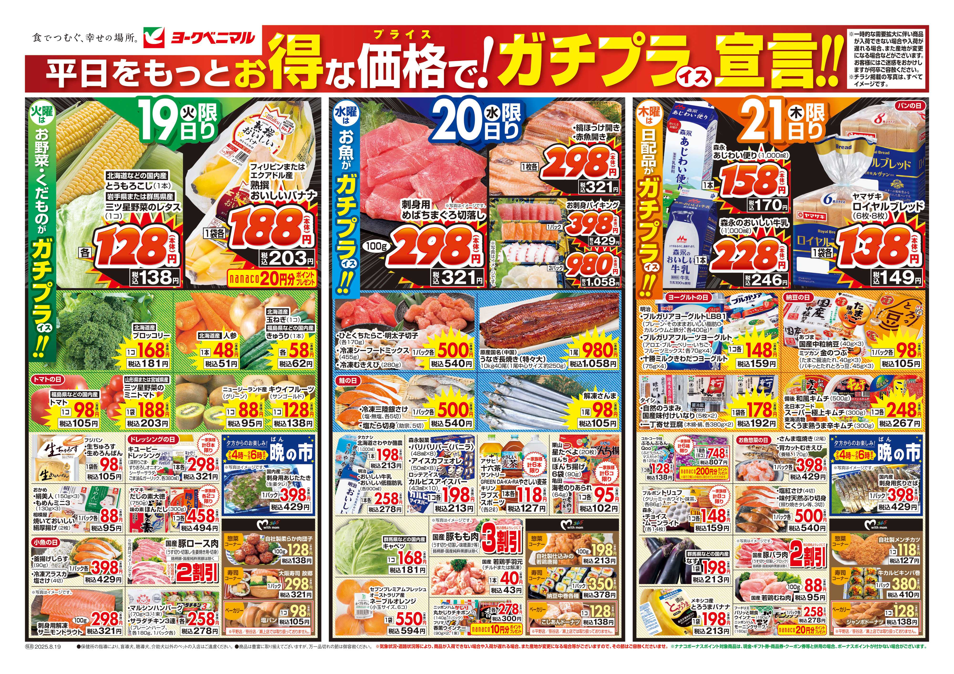 ヨークベニマル 8/19号チラシ