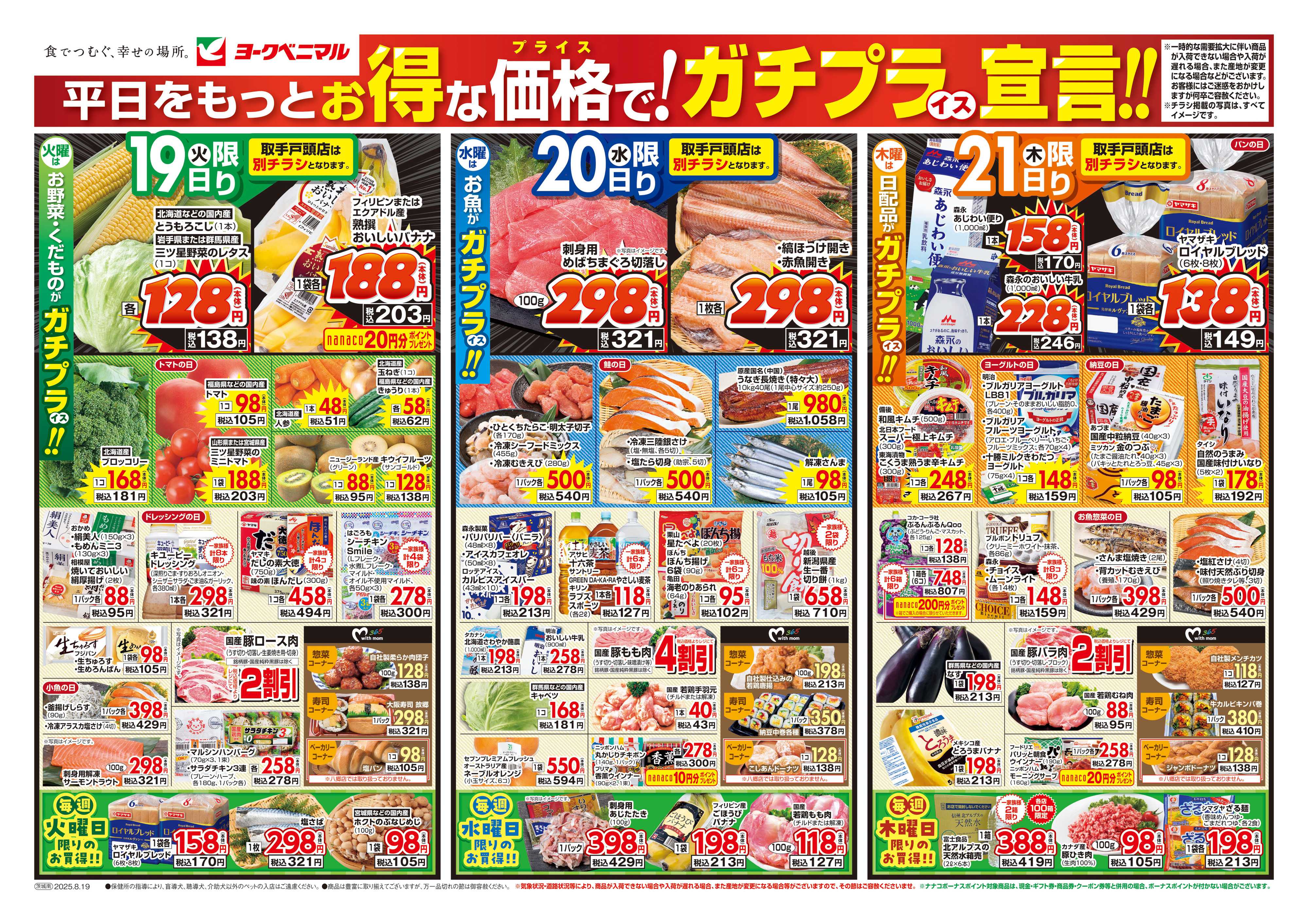 ヨークベニマル 8/19号チラシ