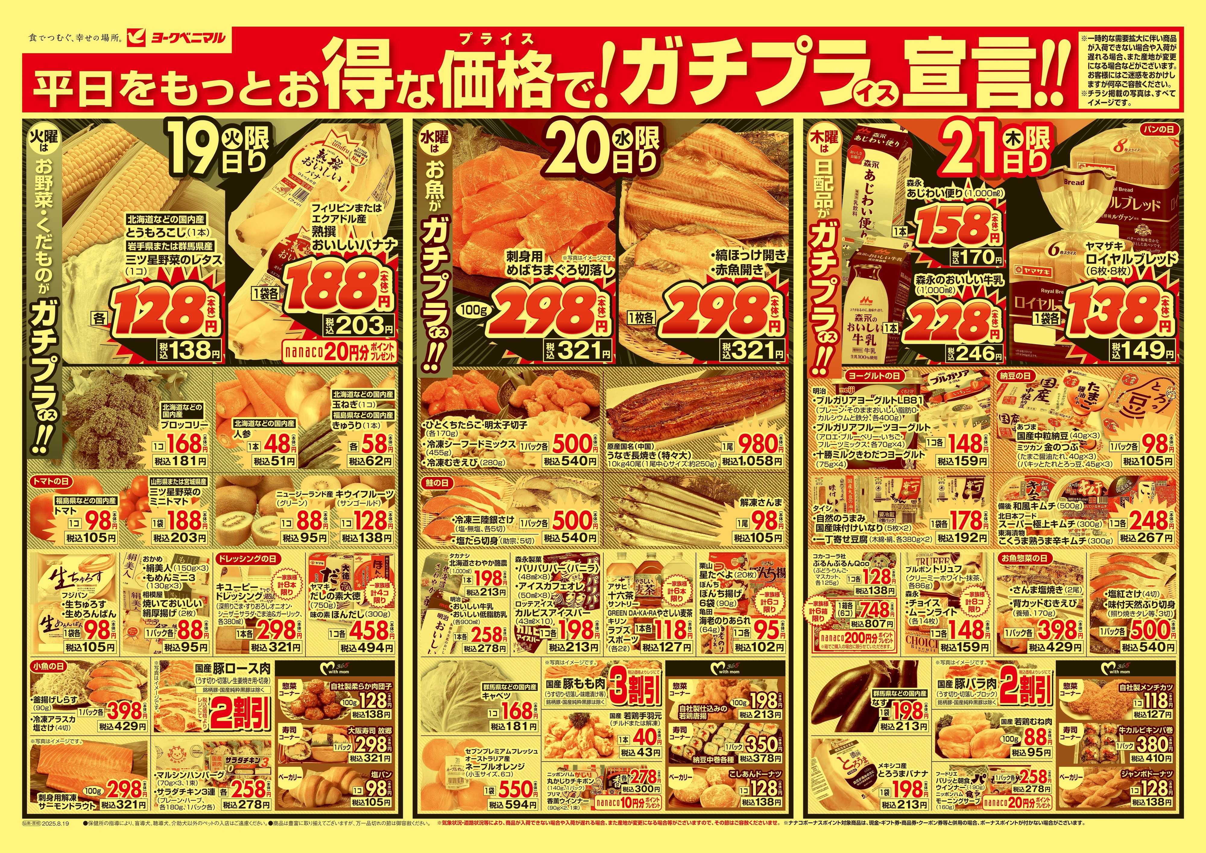 ヨークベニマル 8/19号チラシ