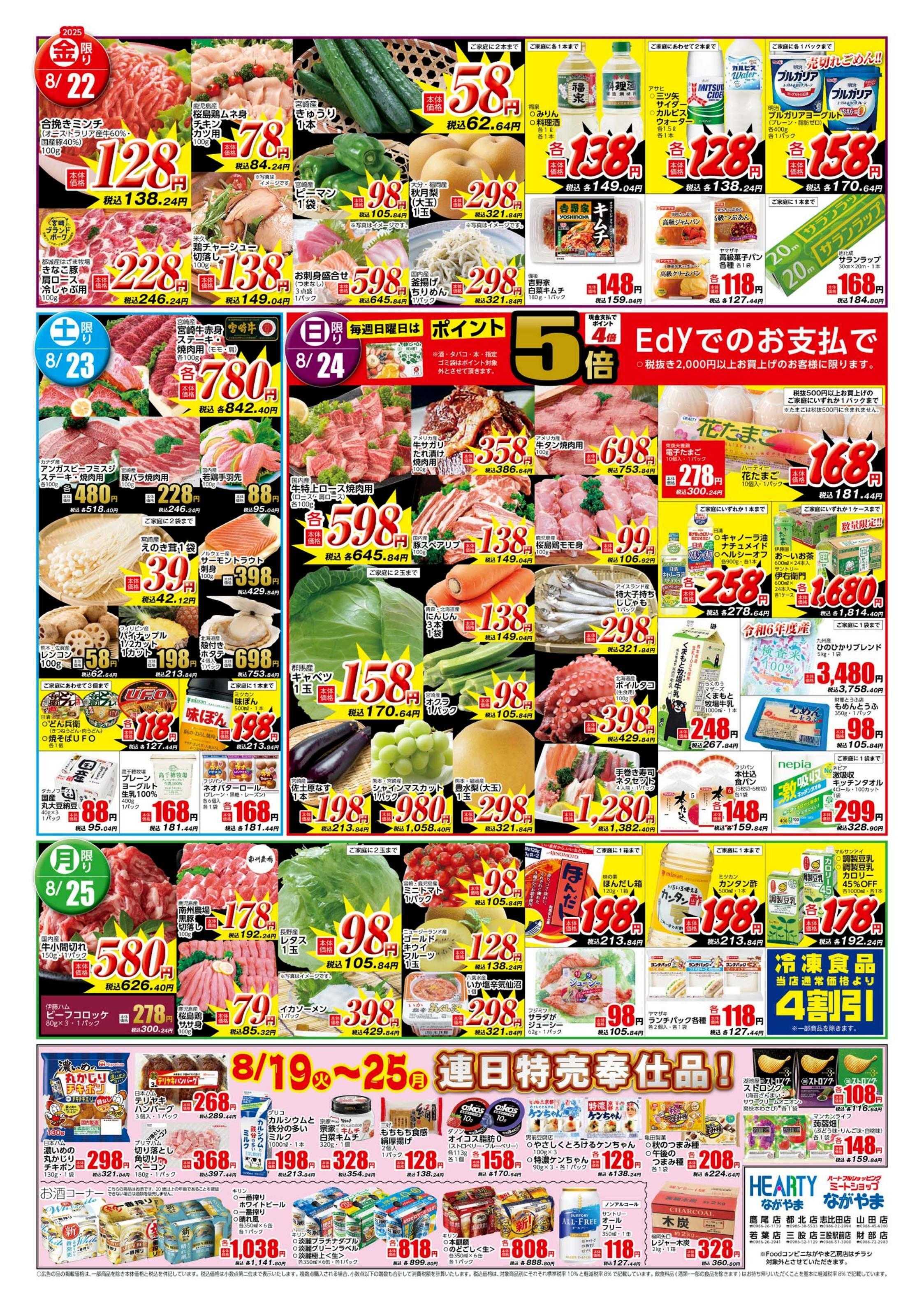 ハーティーながやま 生鮮大市