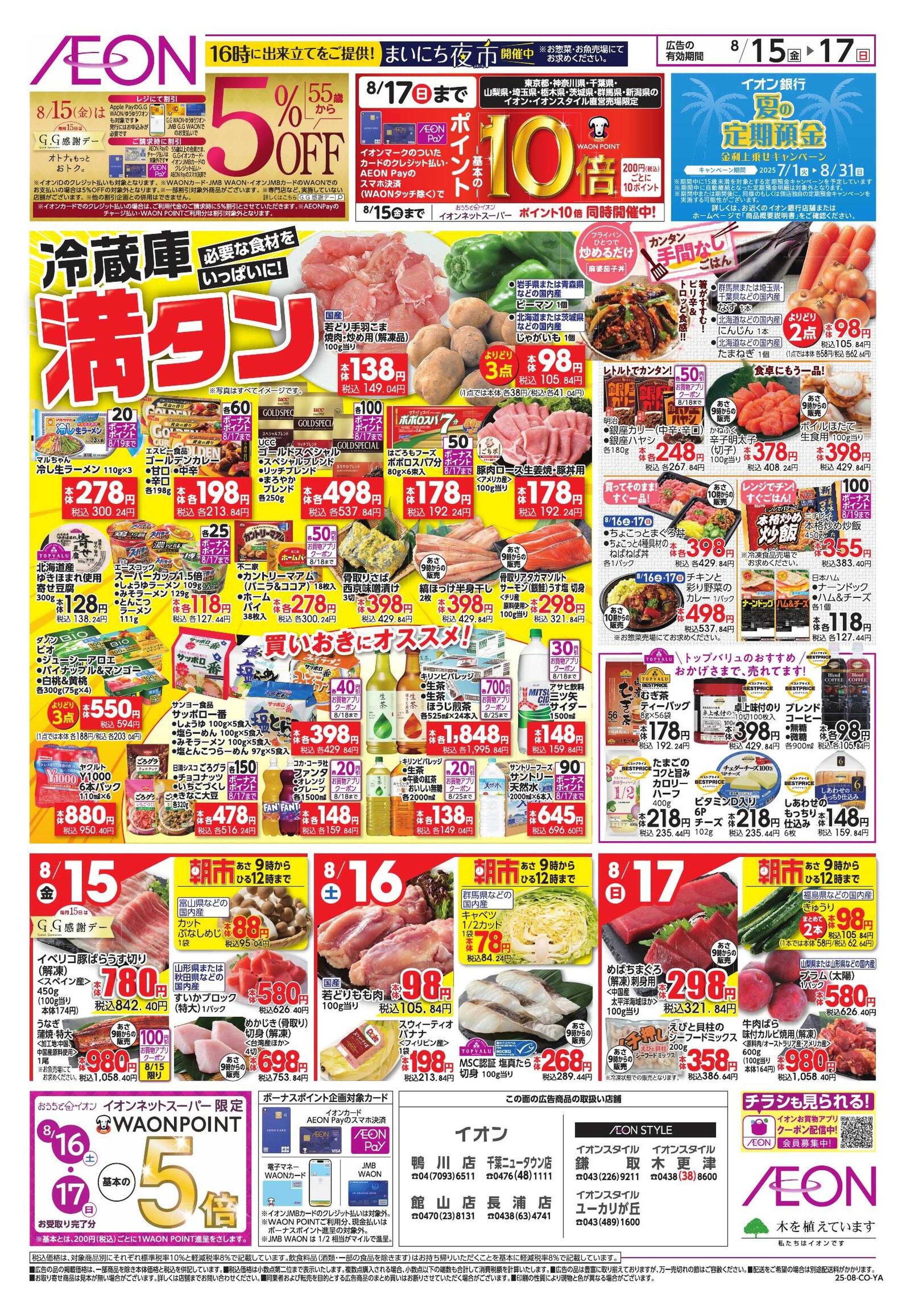 イオン 冷蔵庫満タン