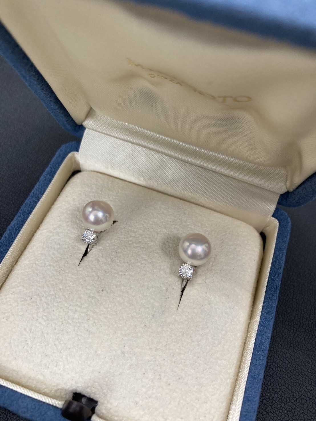 買取大吉 ミキモト　パールイヤリング