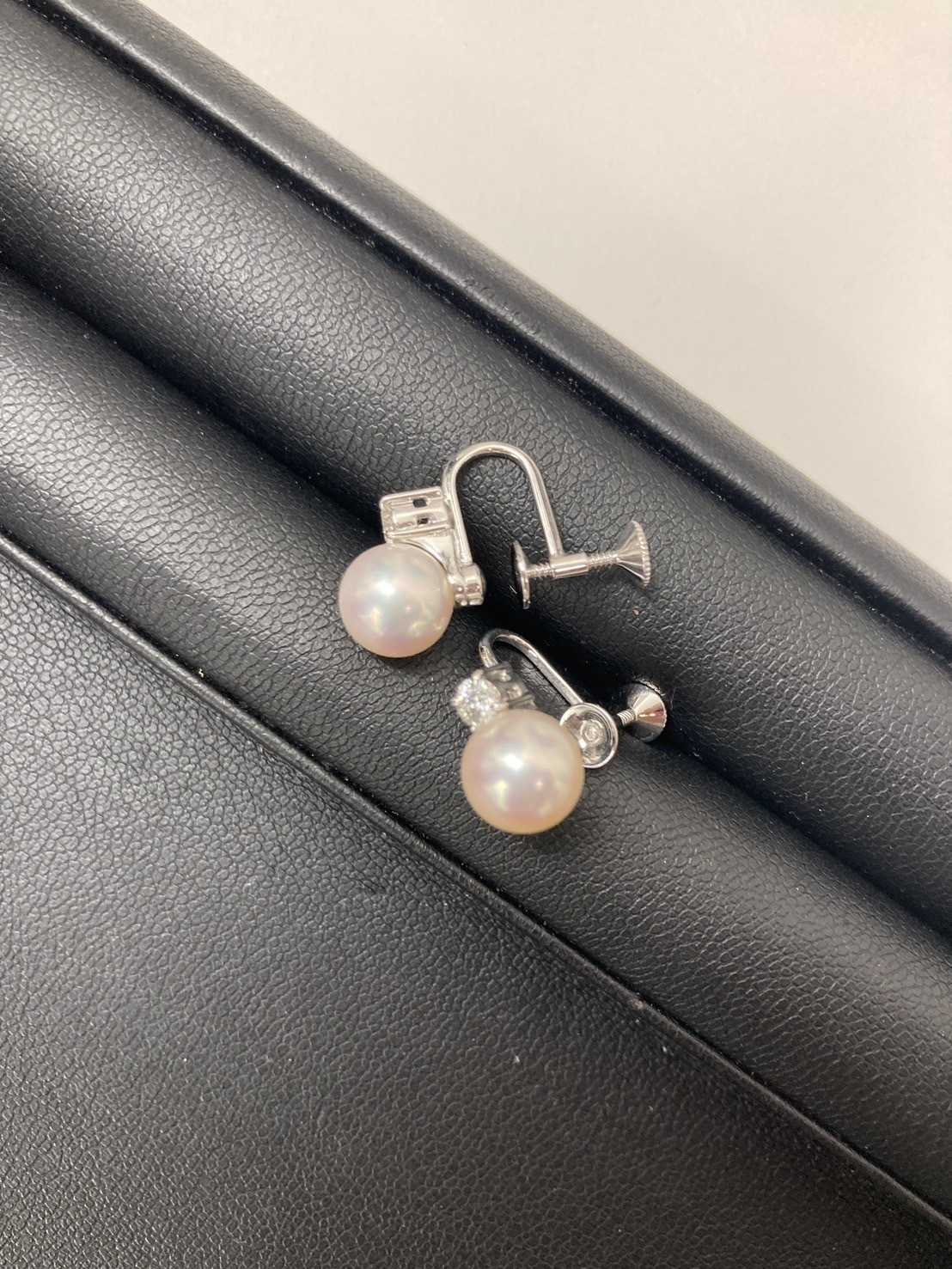 買取大吉 ミキモト　パールイヤリング