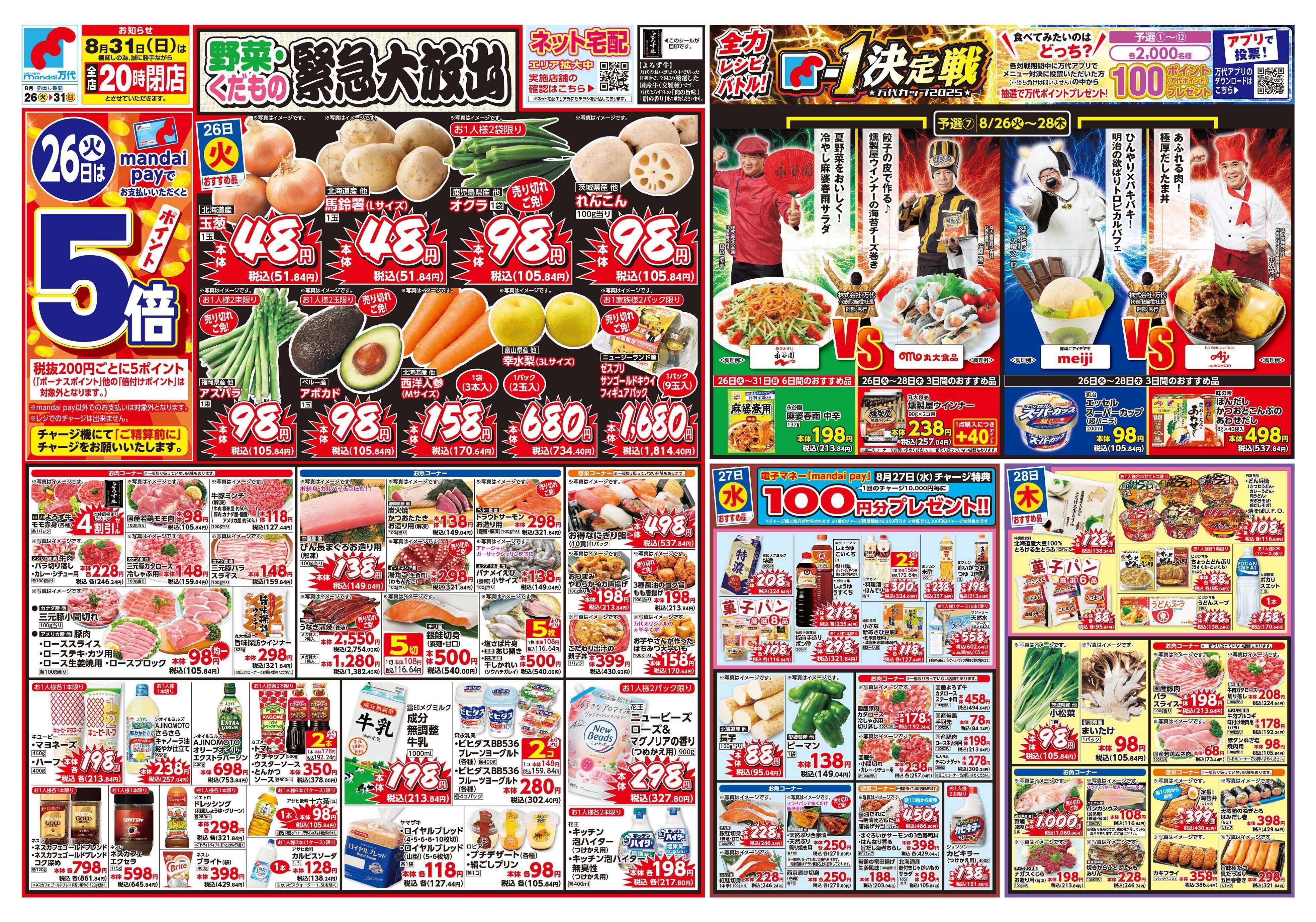 mandai 野菜・くだもの緊急大放出