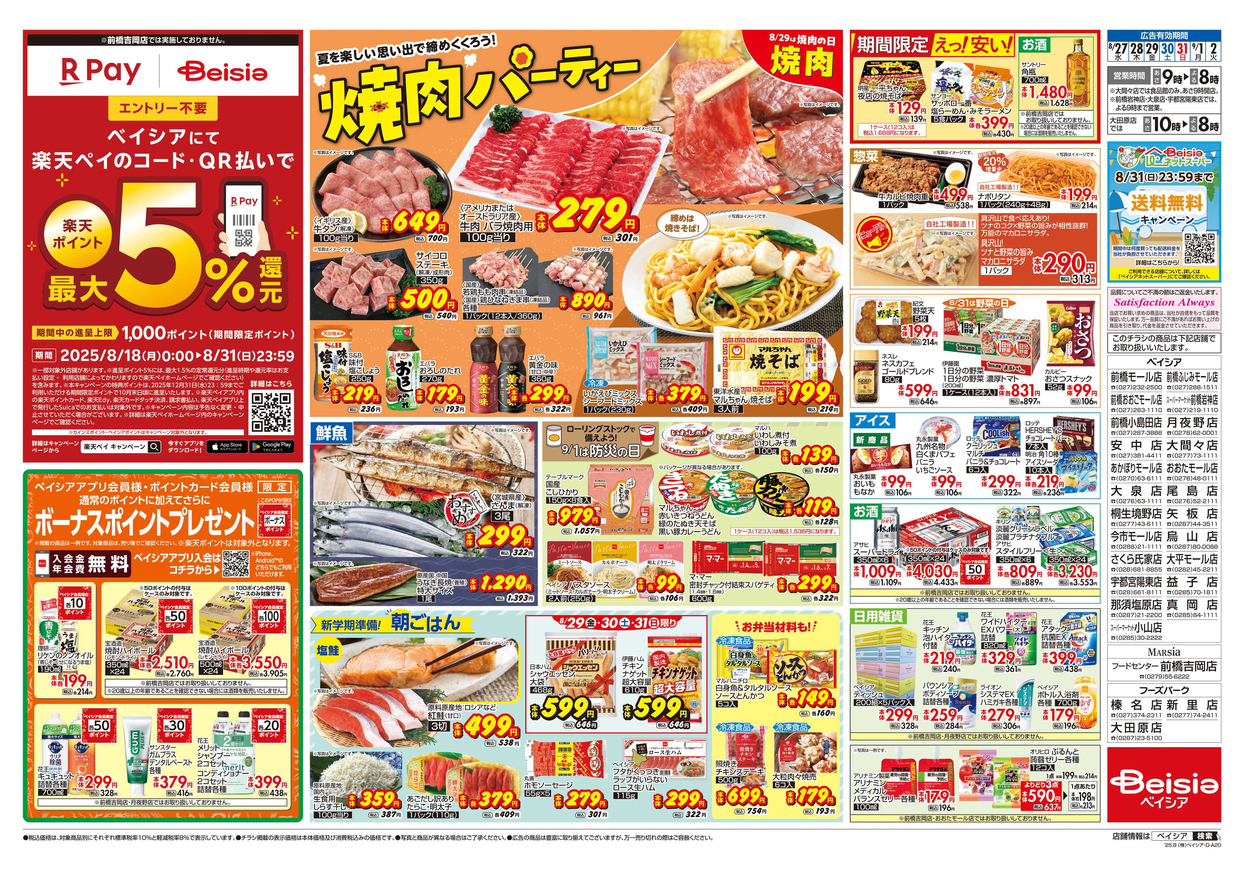 ベイシアフーズパーク 焼肉パーティー