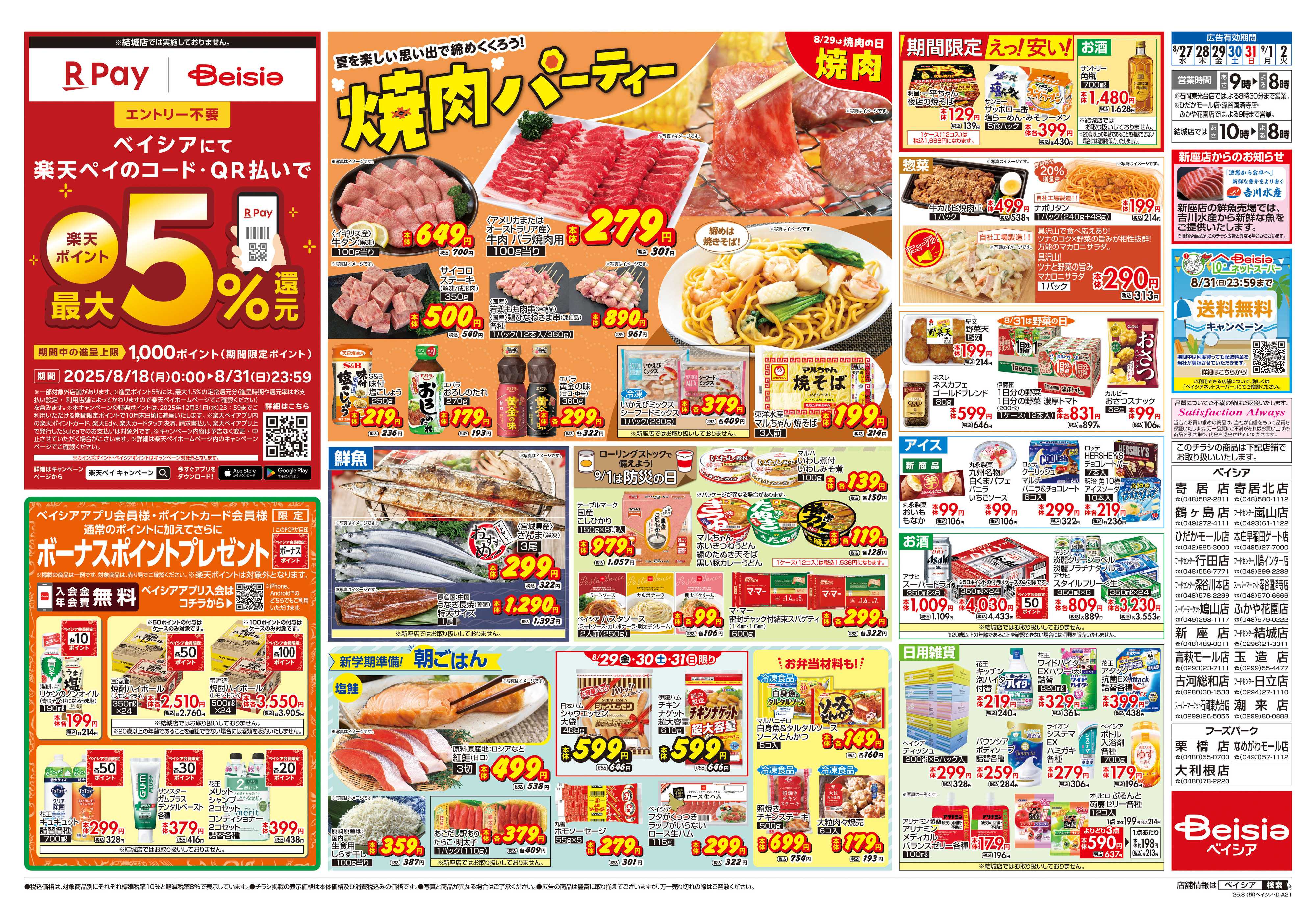ベイシアスーパーマーケット 焼肉パーティー