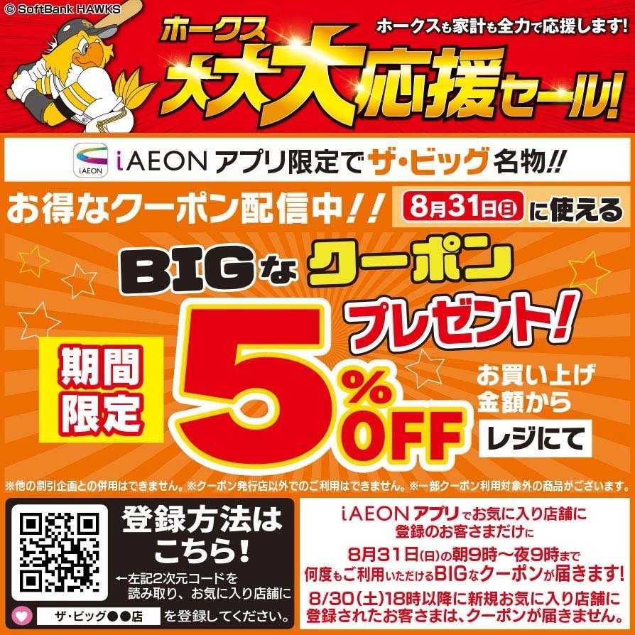 ザ・ビッグ BIGなクーポン配信中