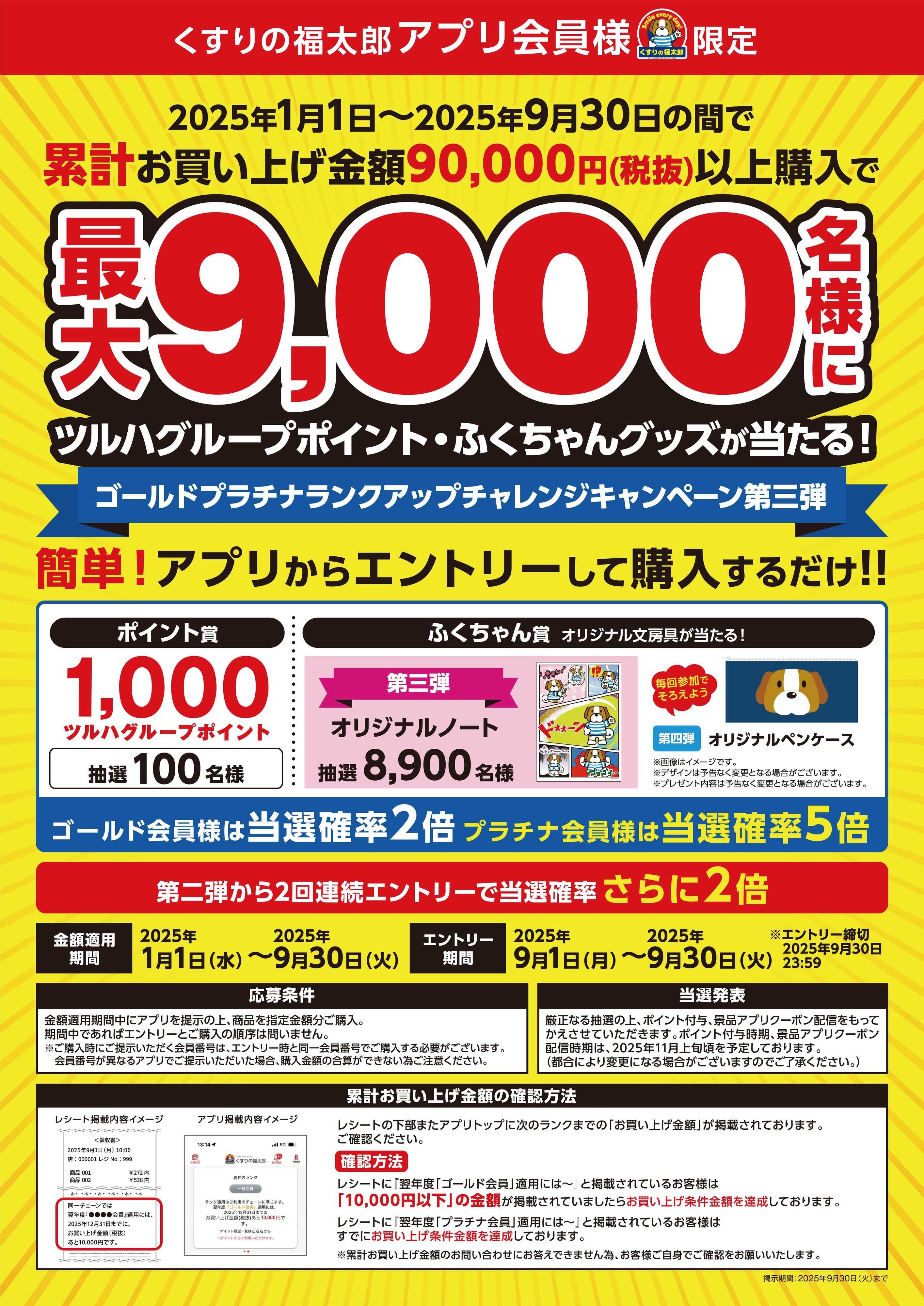 くすりの福太郎 【会員限定】ランクアップチャレンジキャンペーン