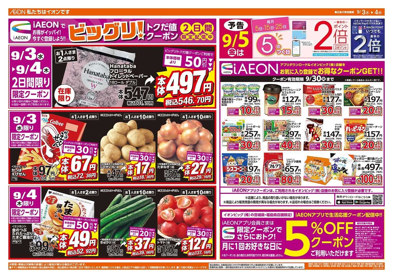 ザ・ビッグ 毎週水曜木曜はお買得均一祭！