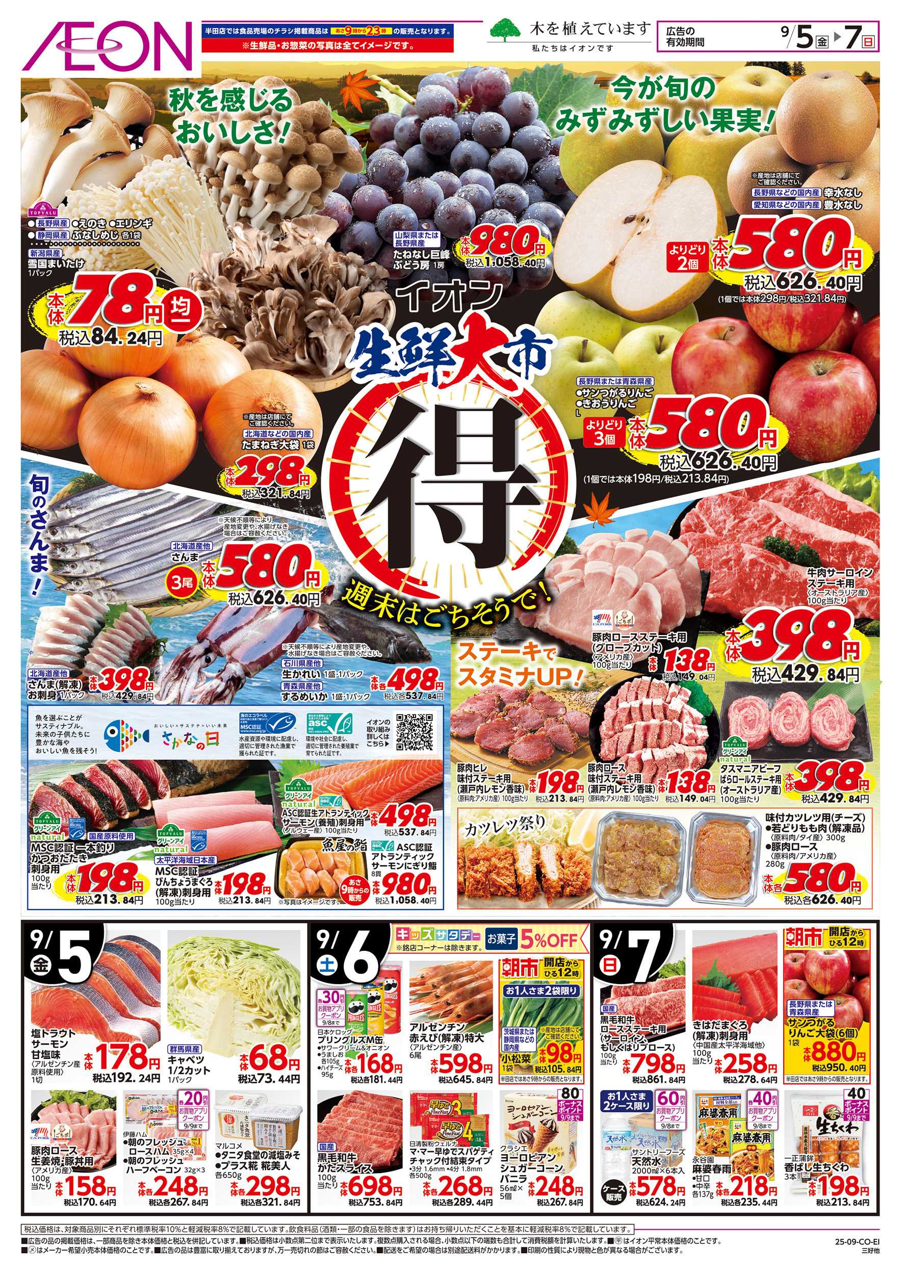 イオン 9/5～9/7