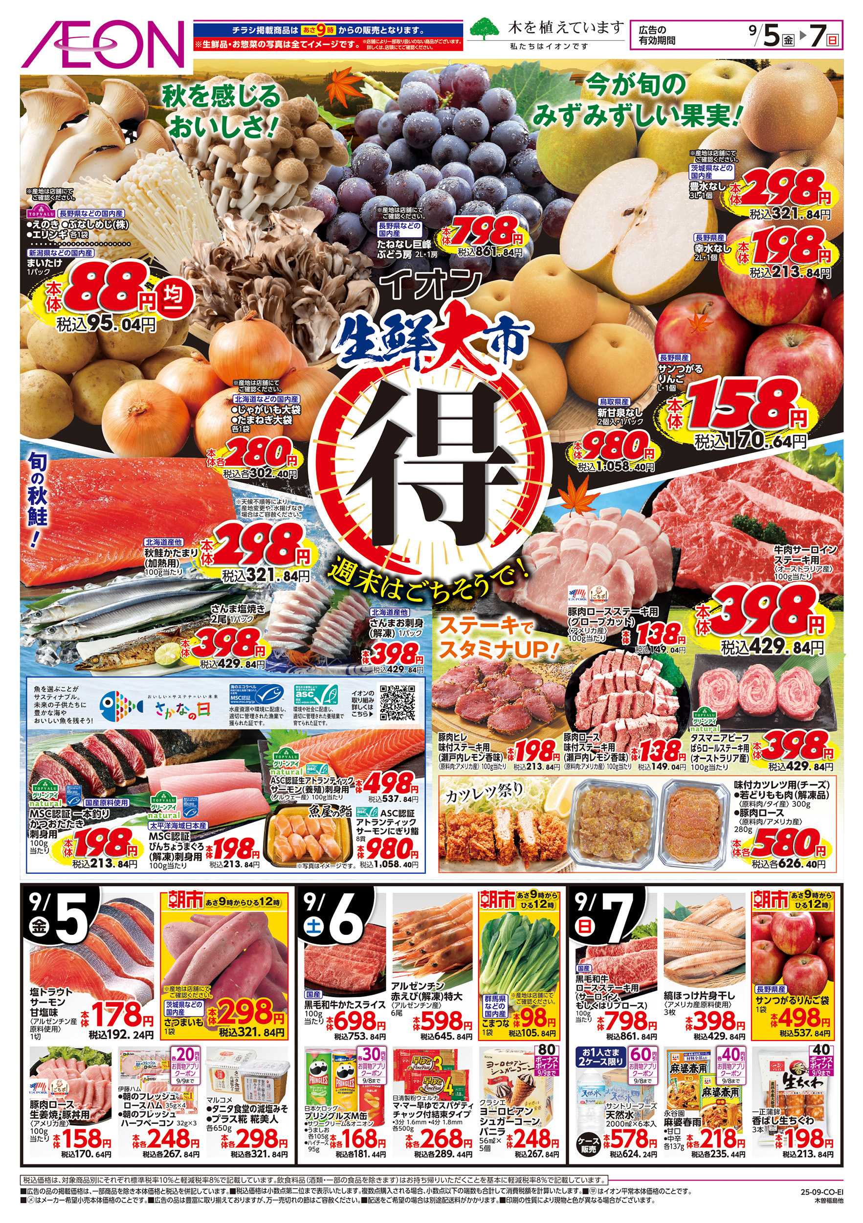 イオン 9/5～9/7