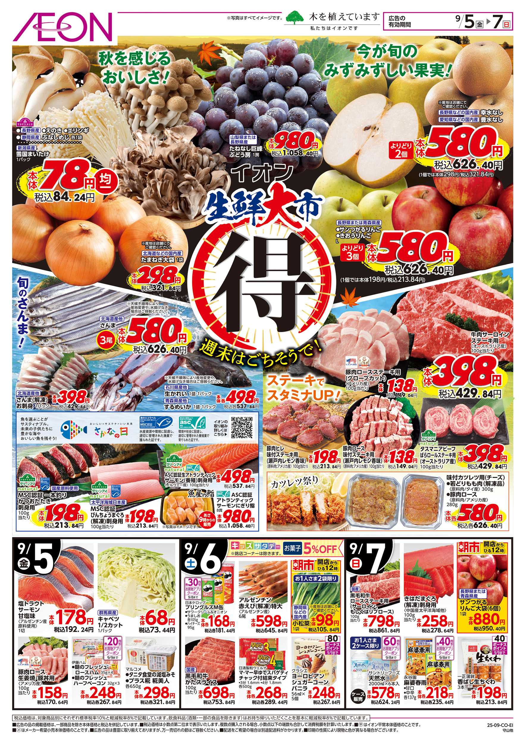 イオン 9/5～9/7