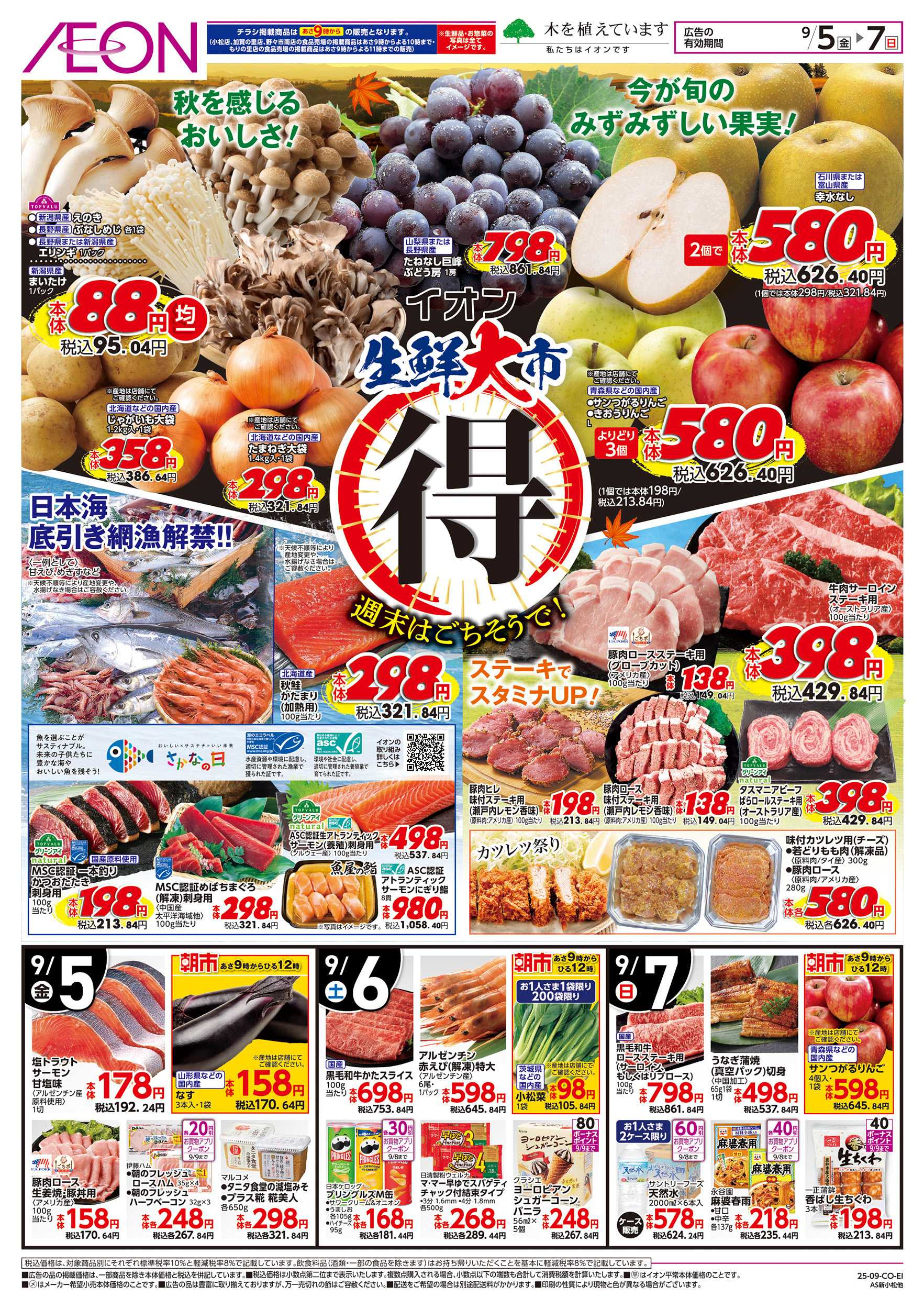 イオン 9/5～9/7
