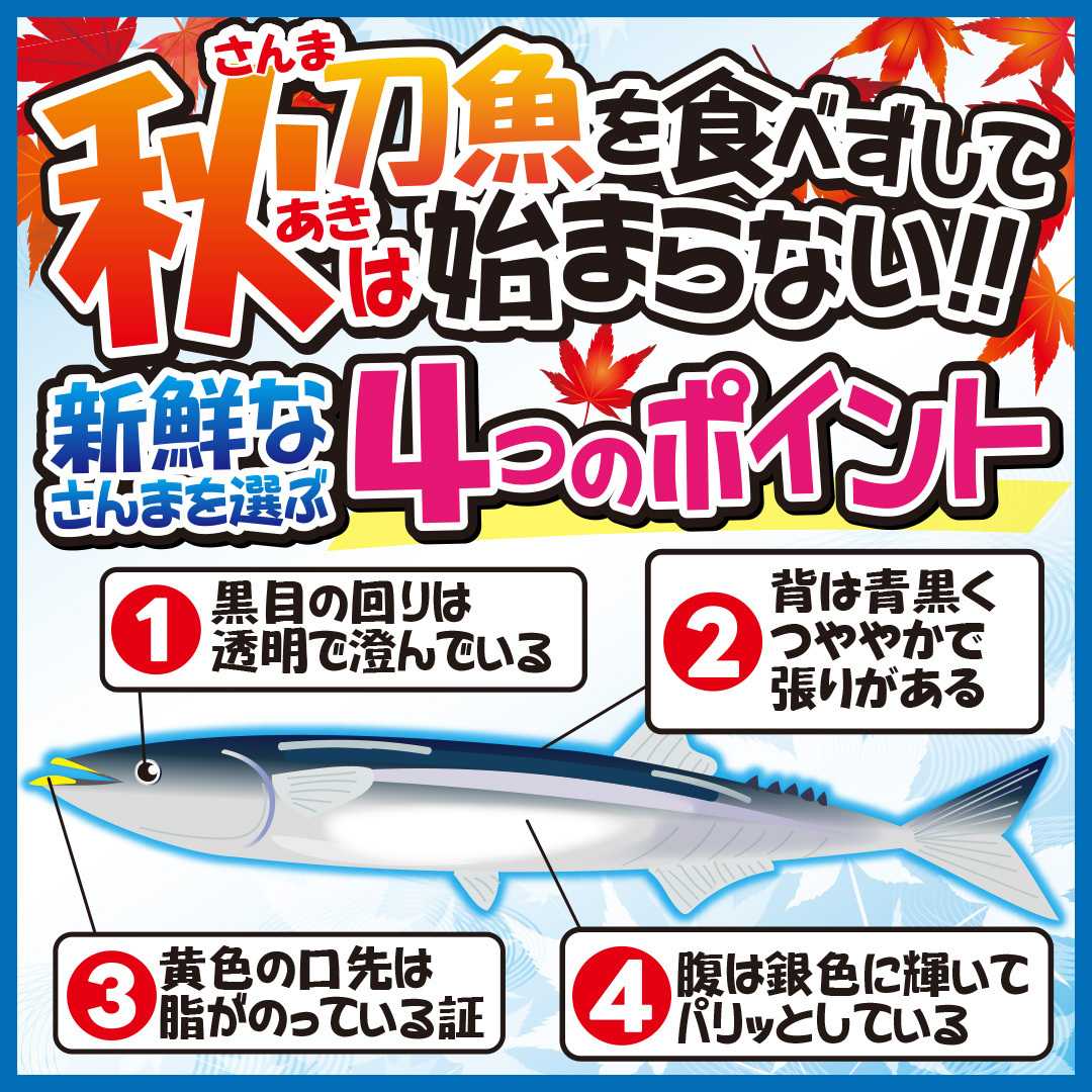 エスポット 新鮮なさんまの見分け方