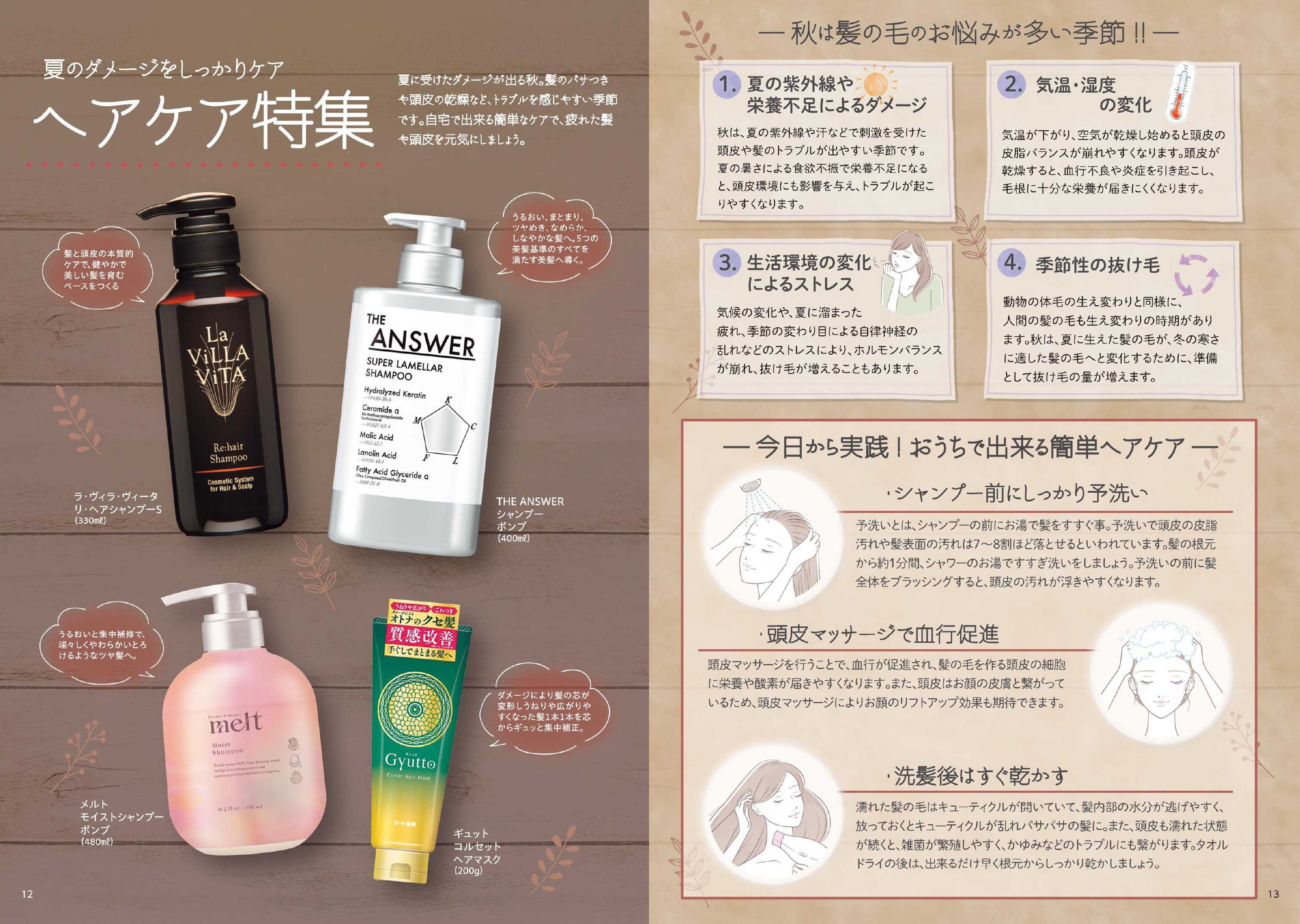 くすりの福太郎 【くらしのまめ知識】秋のヘアケア特集