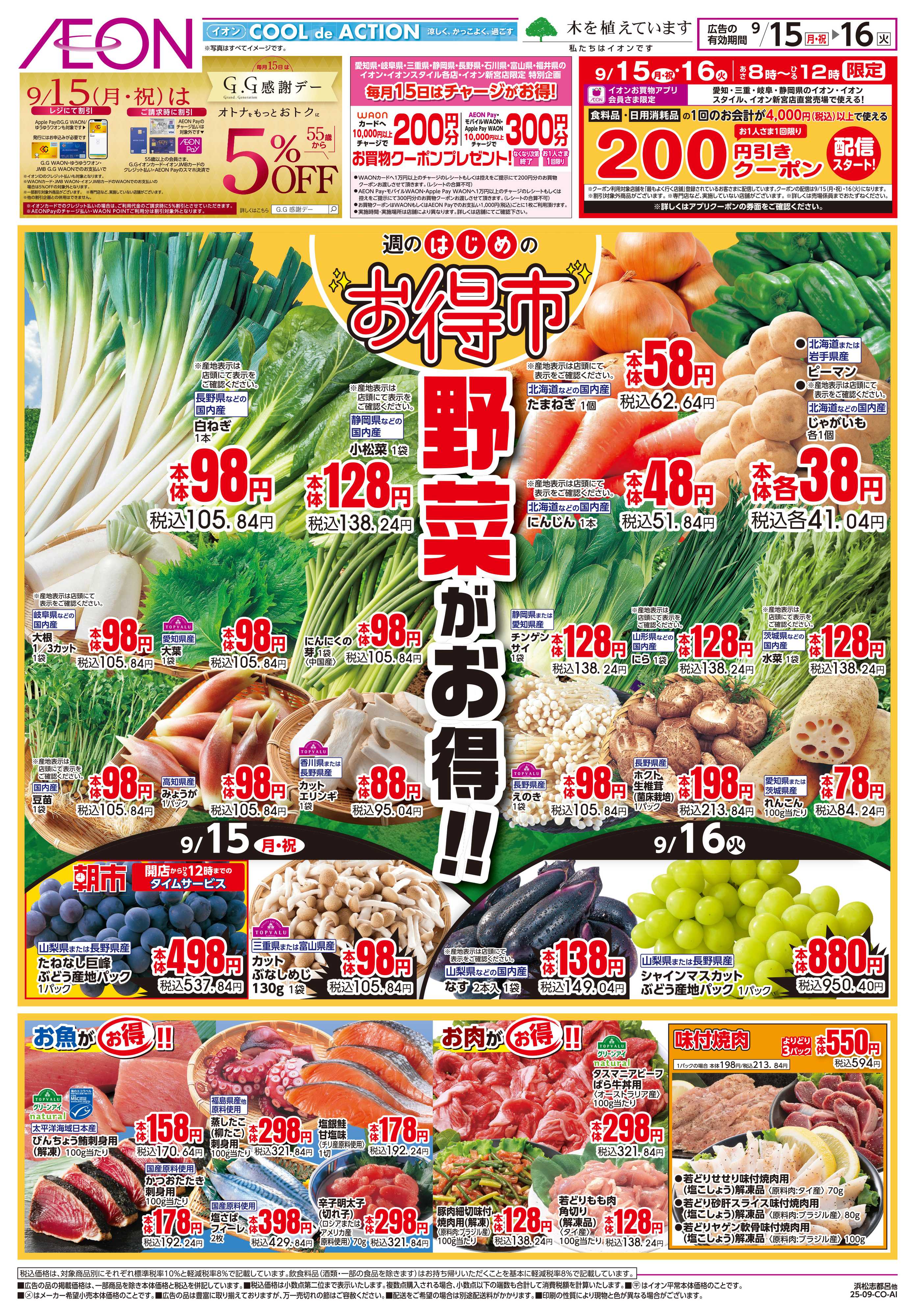 イオンスタイル 9/15〜9/16
