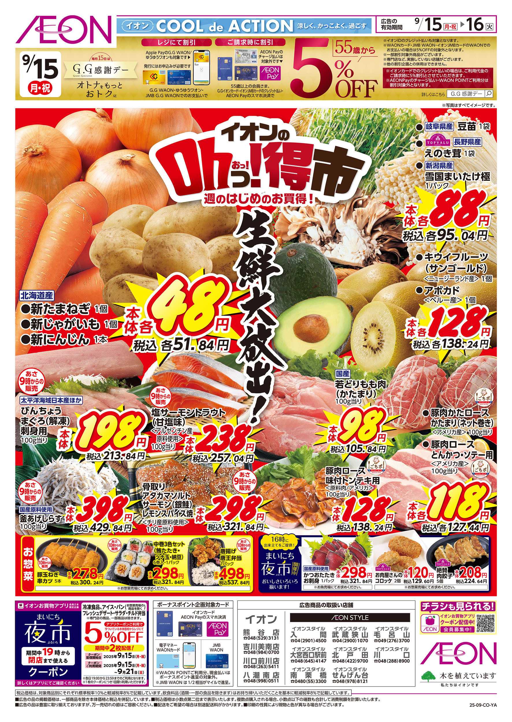 イオンスタイル 9/15号　イオンのOhっ！得市：表面