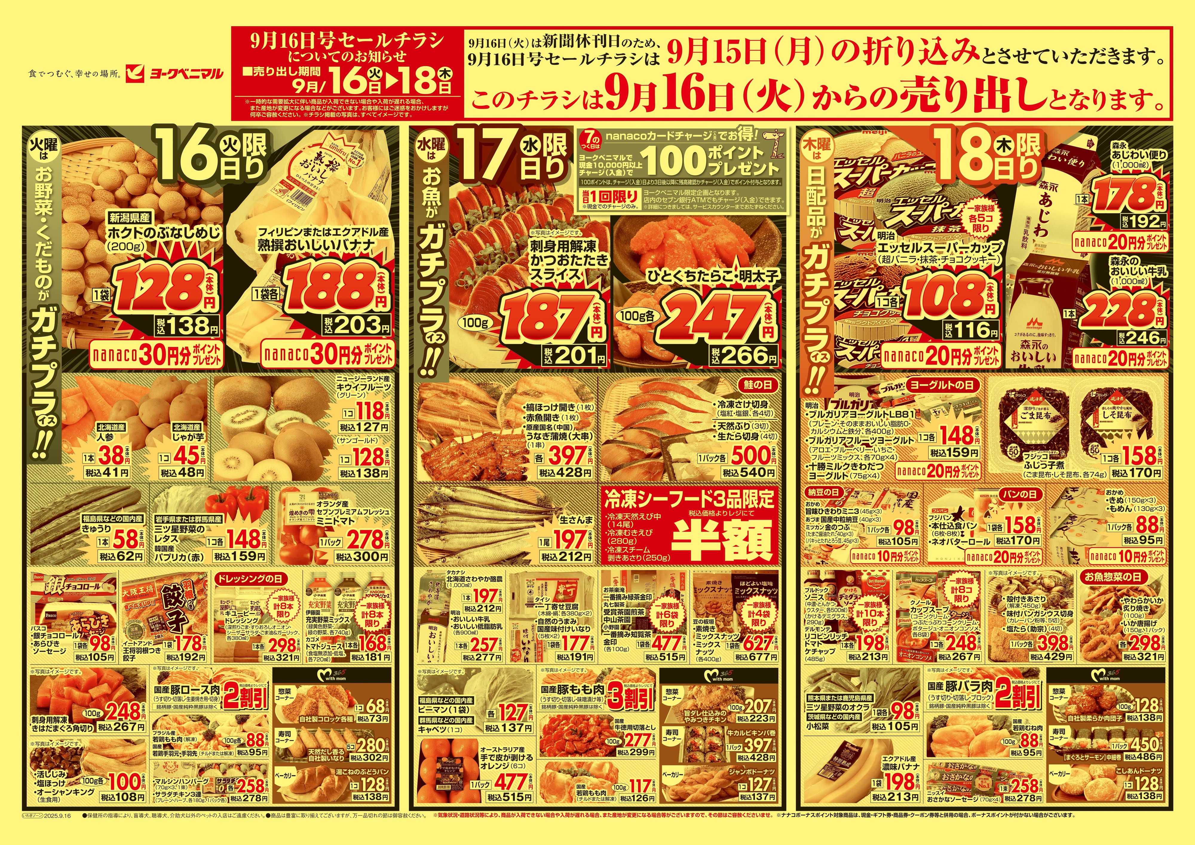 ヨークベニマル 9/16号チラシ