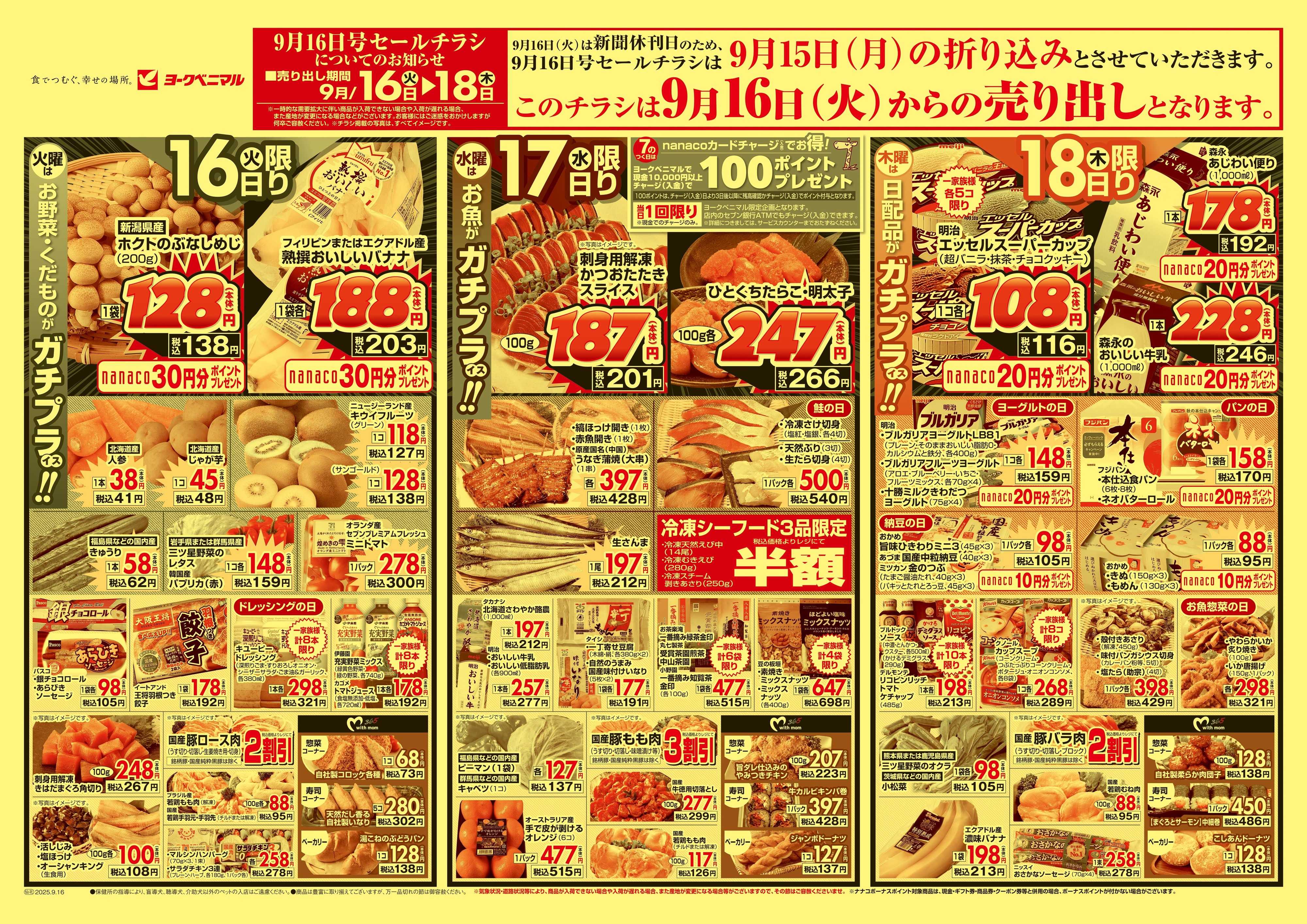 ヨークベニマル 9/16号チラシ