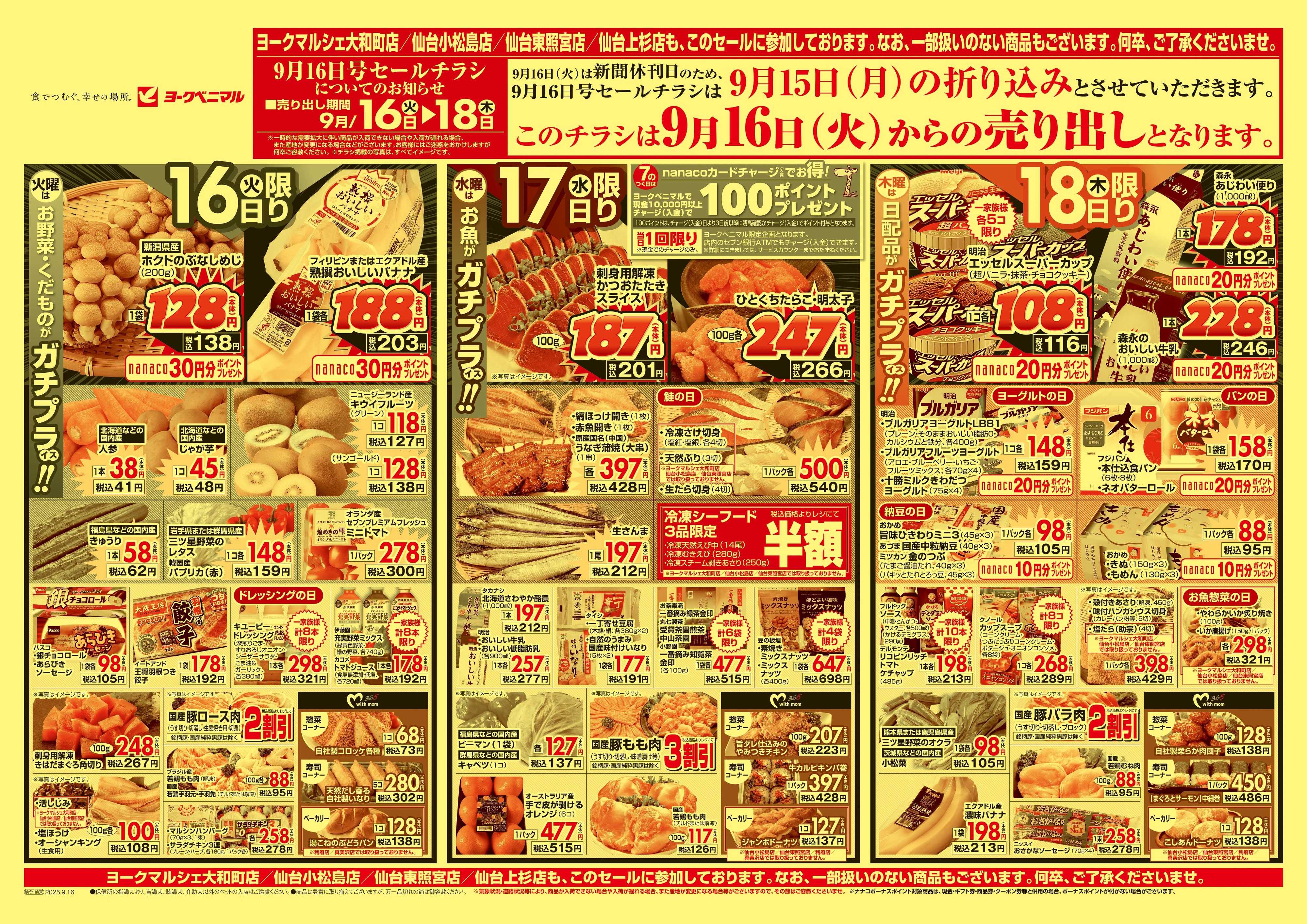 ヨークベニマル 9/16号チラシ