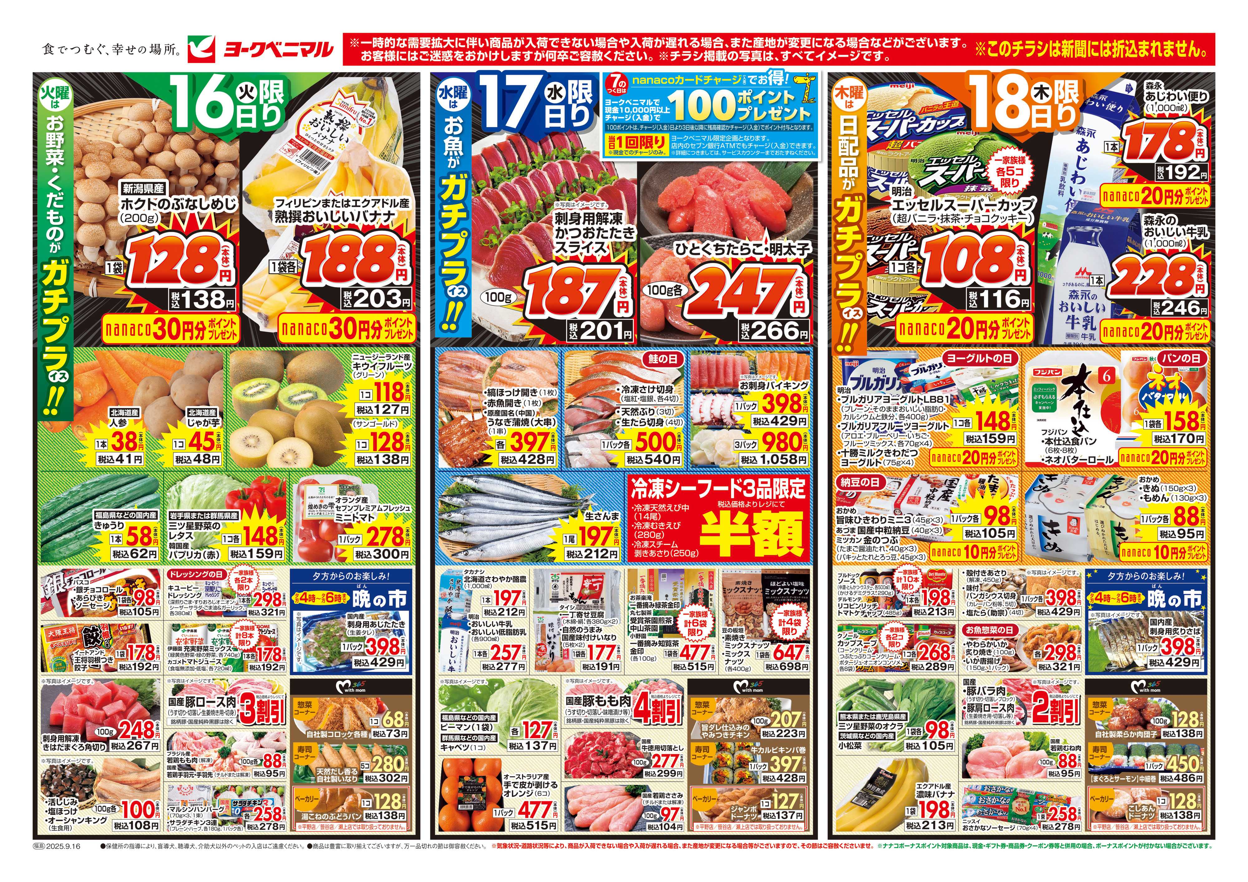 ヨークベニマル 9/16号チラシ