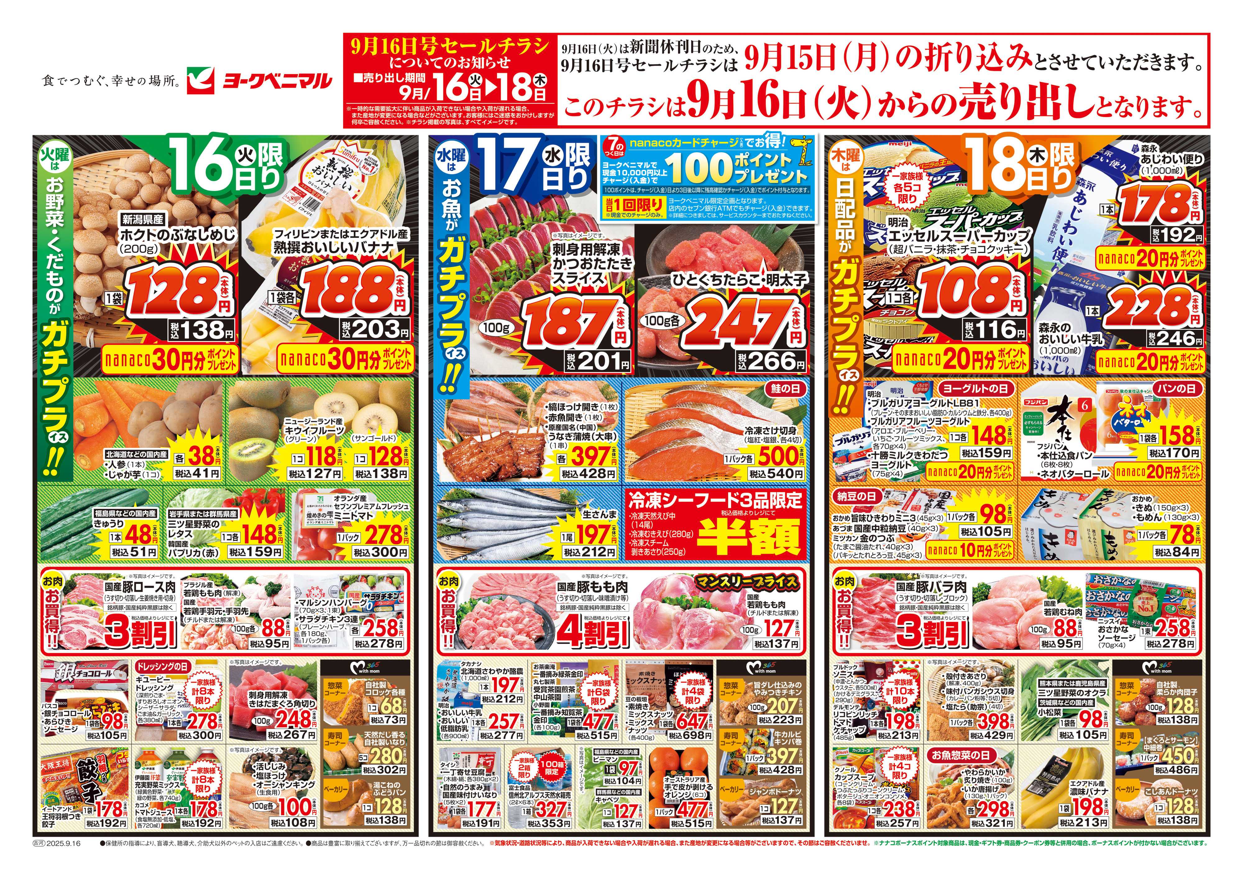 ヨークベニマル 9/16号チラシ