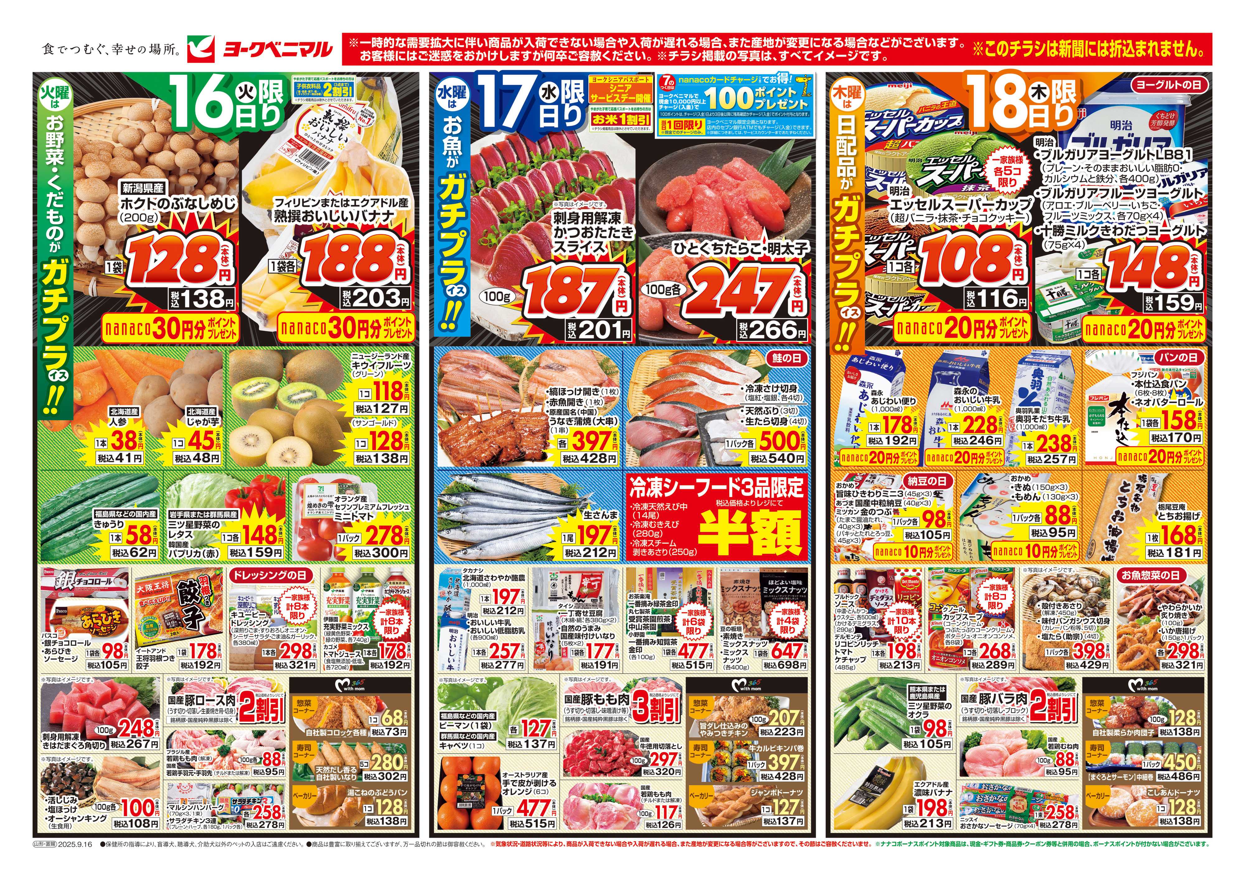 ヨークベニマル 9/16号チラシ