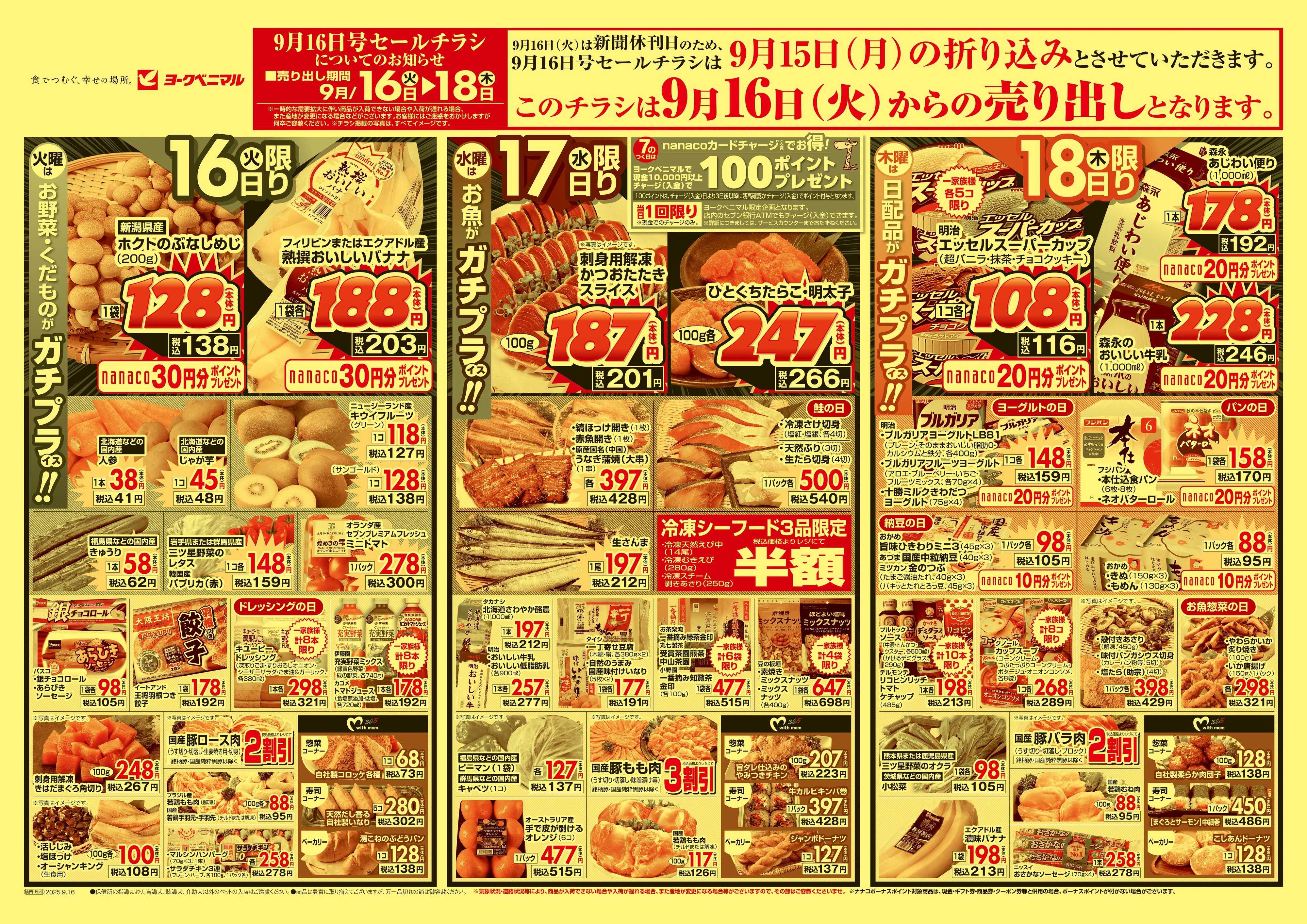 ヨークベニマル 9/16号チラシ
