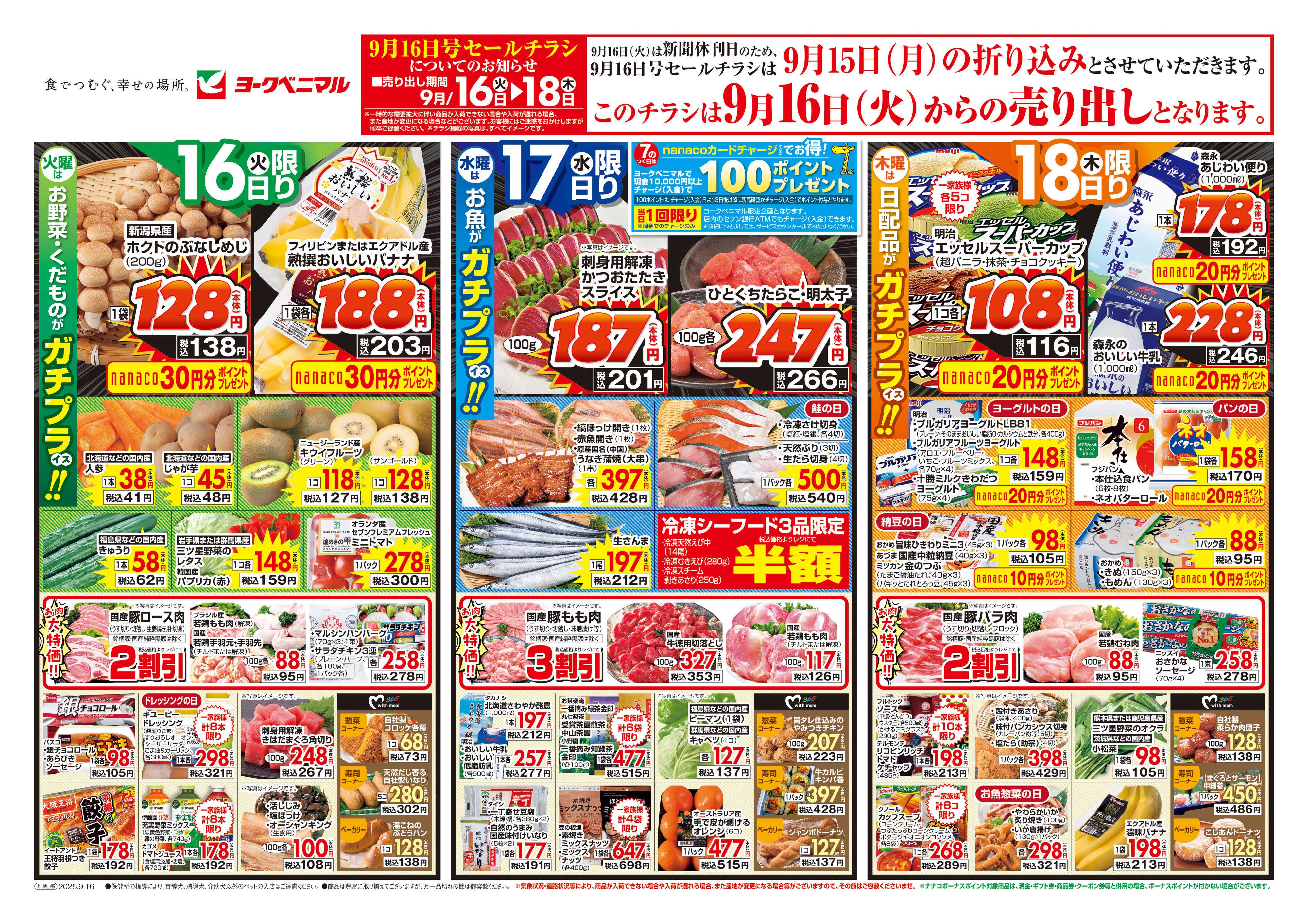 ヨークベニマル 9/16号チラシ