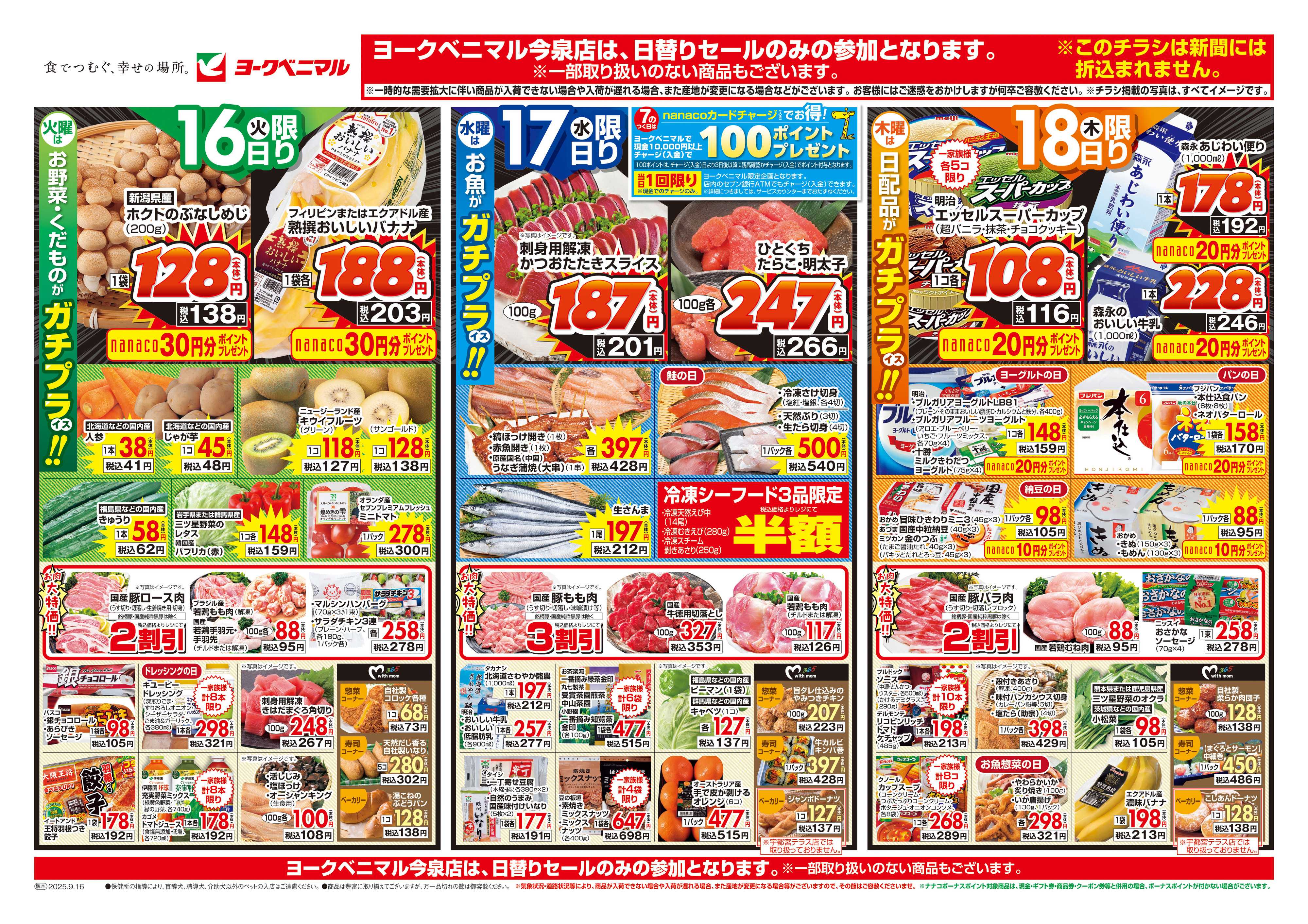 ヨークベニマル 9/16号チラシ