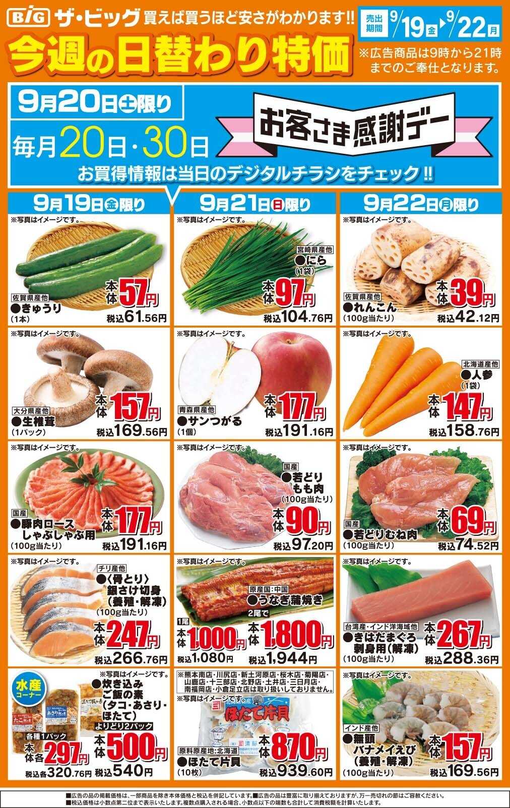 ザ・ビッグ 今週の日替わり特価