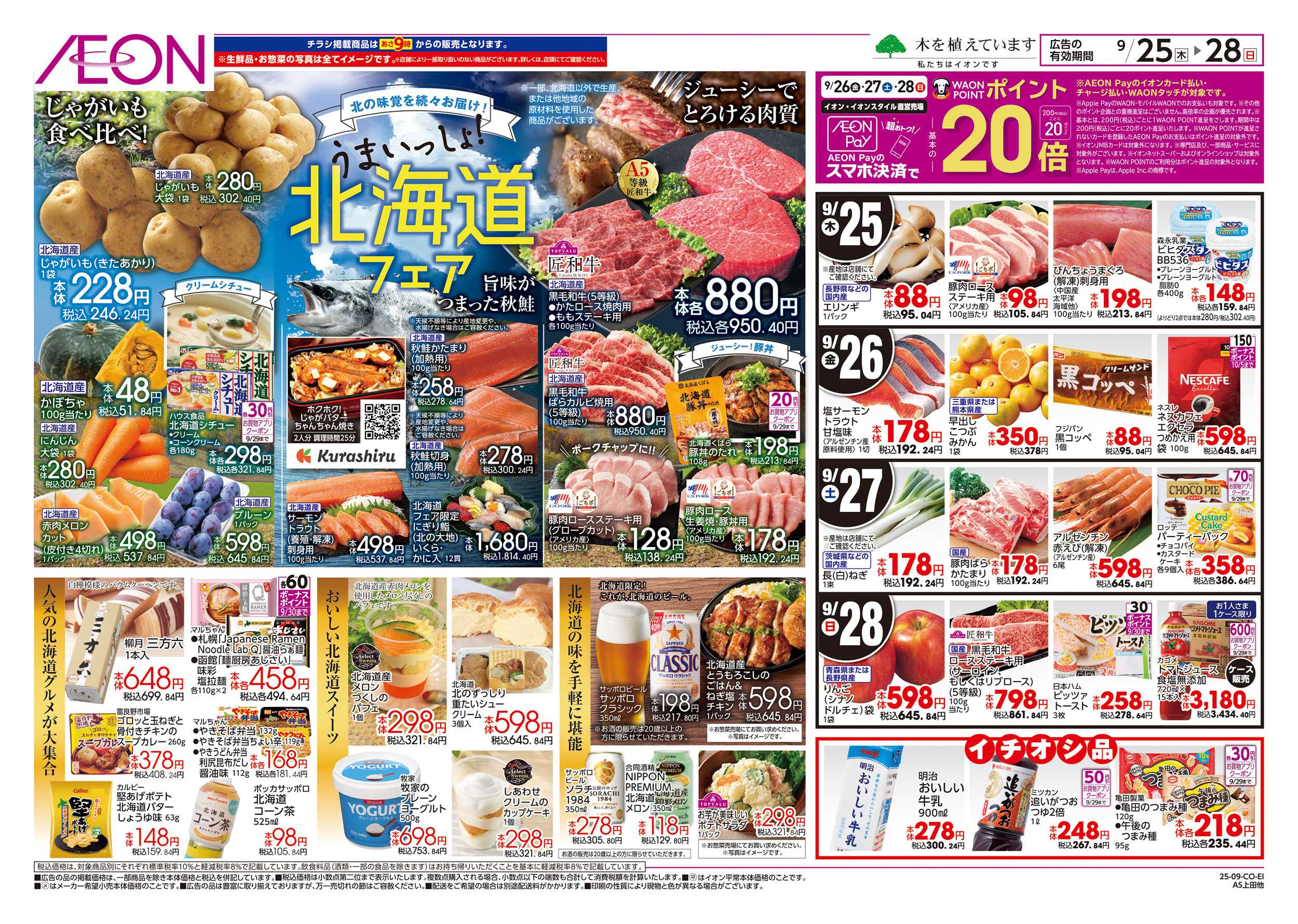 イオン 9/25～9/28
