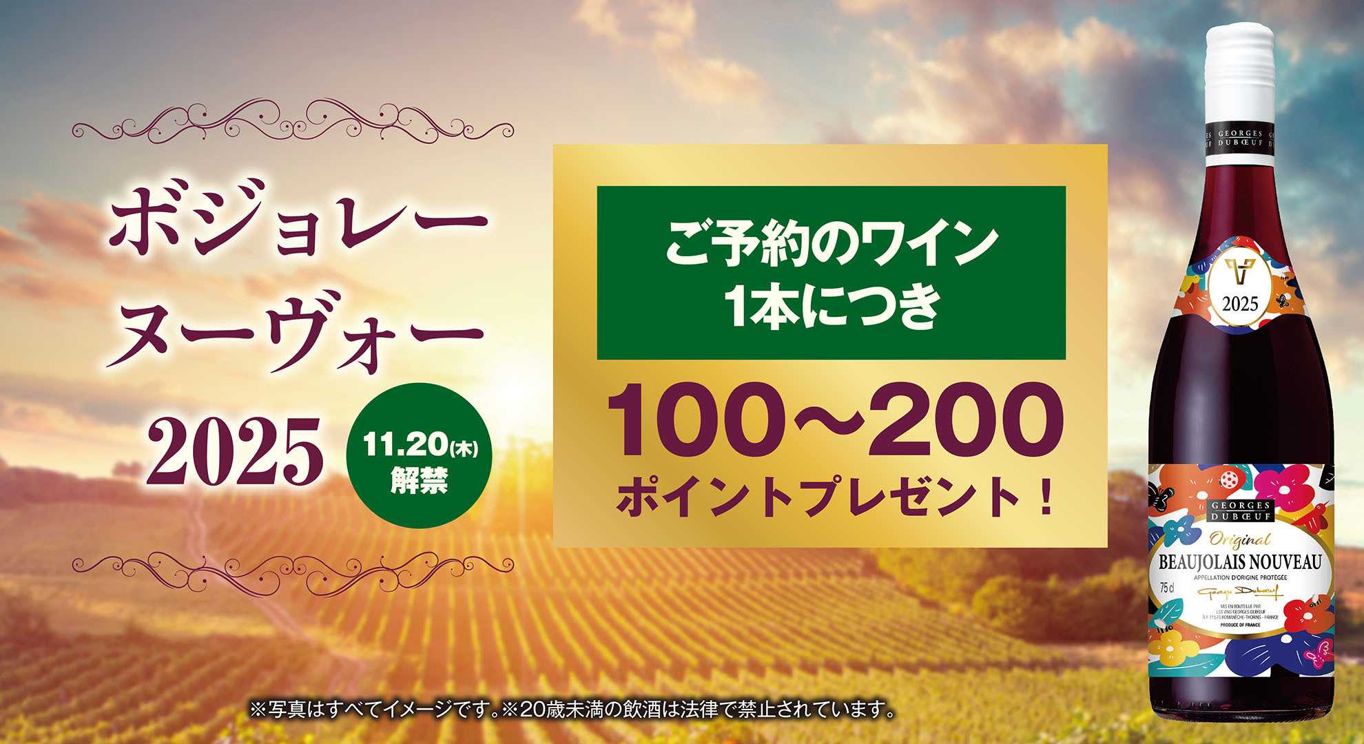ディスカウントストアトライアル \今年も解禁！ボジョレー・ヌーヴォー予約受付スタート/