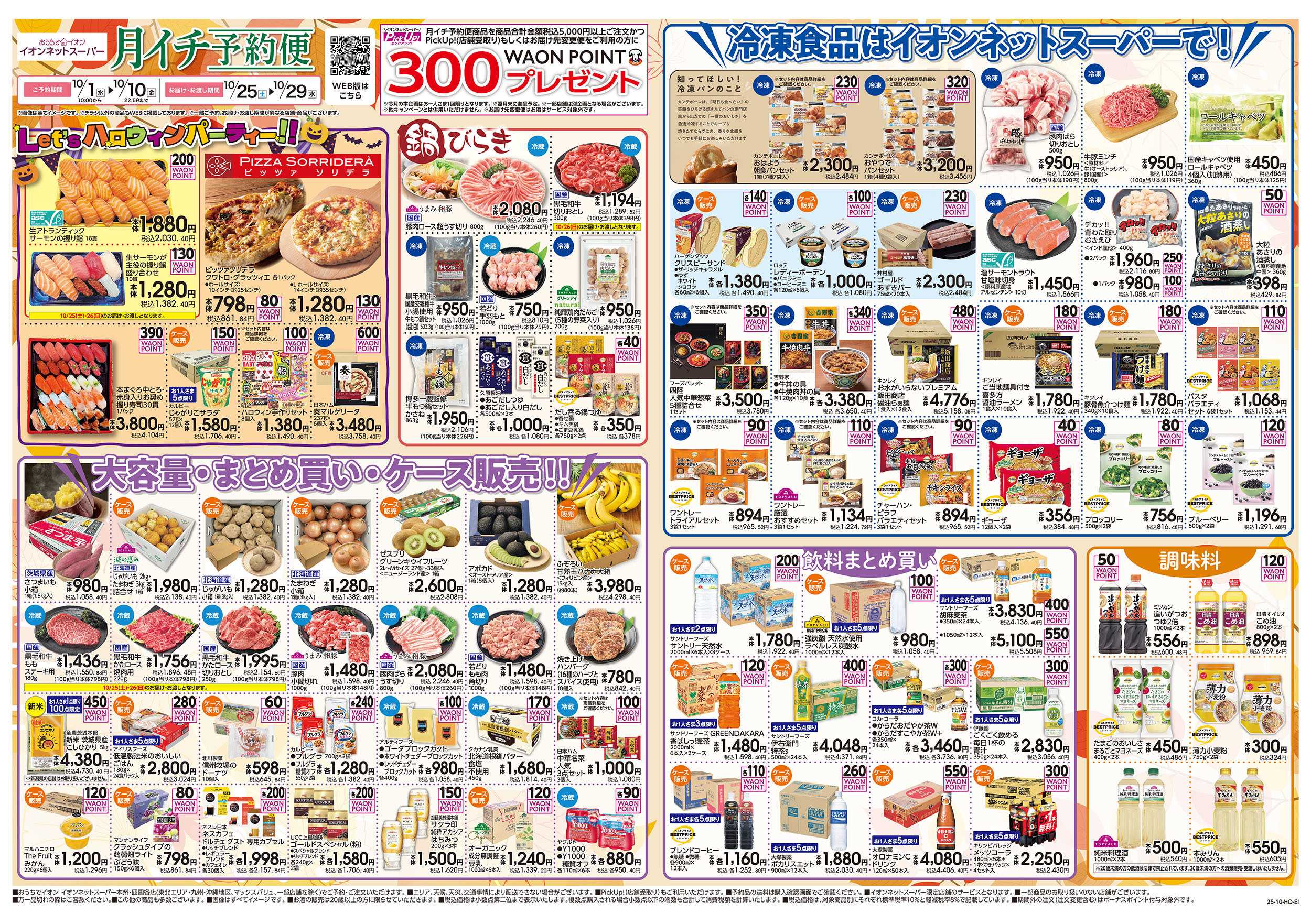 イオン 10/1号　ネットスーパー月イチ予約便：表面