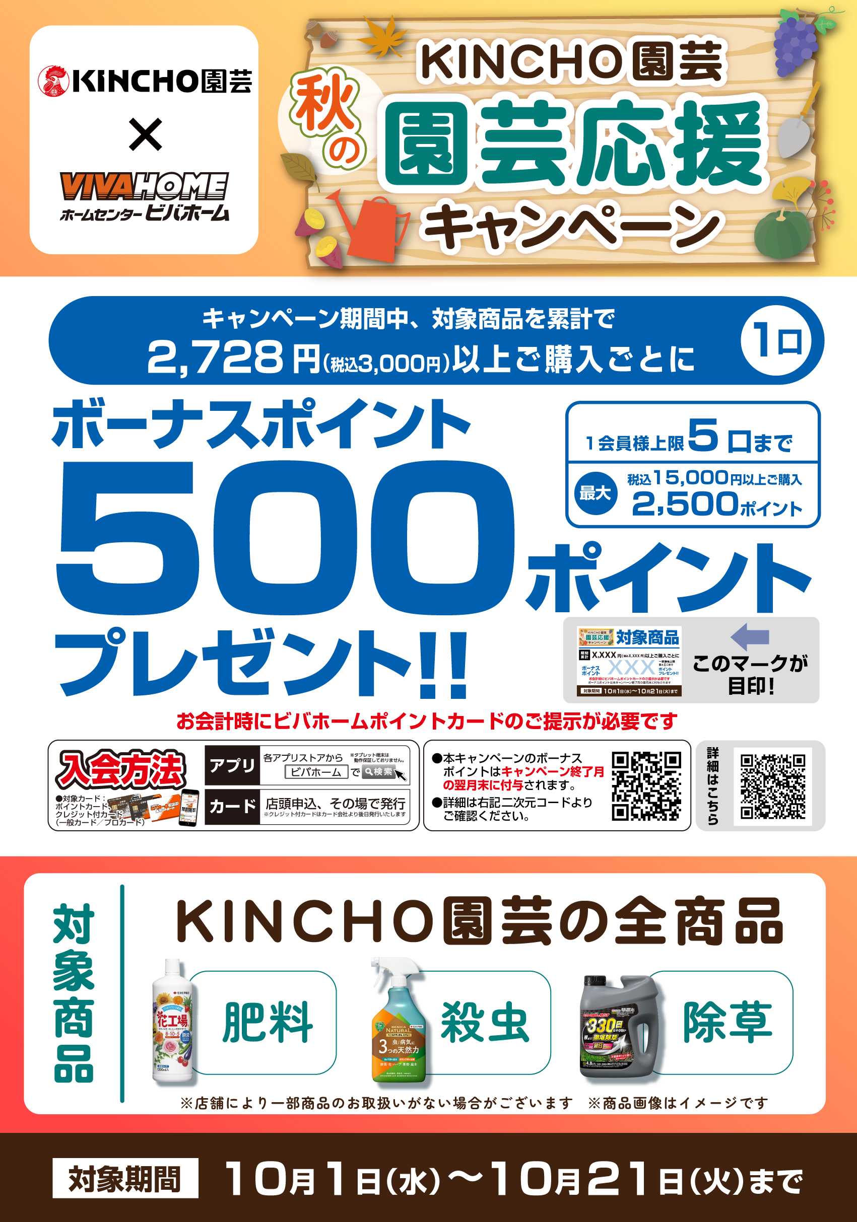 ビバホーム 【後付与】KINCHO園芸キャンペーン