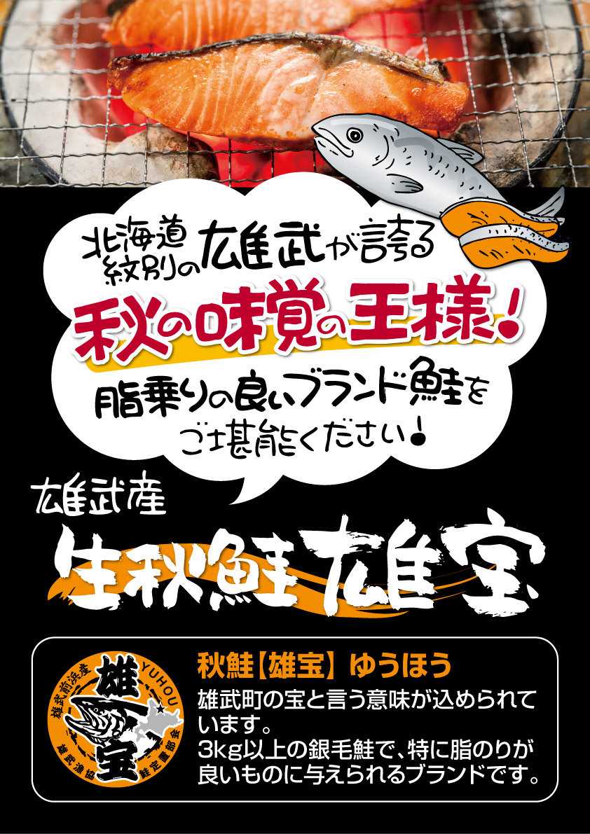 北海市場 【10月のこだわり商品】雄武町ブランド秋鮭 【雄宝】▼▼お知らせをチェック▼▼