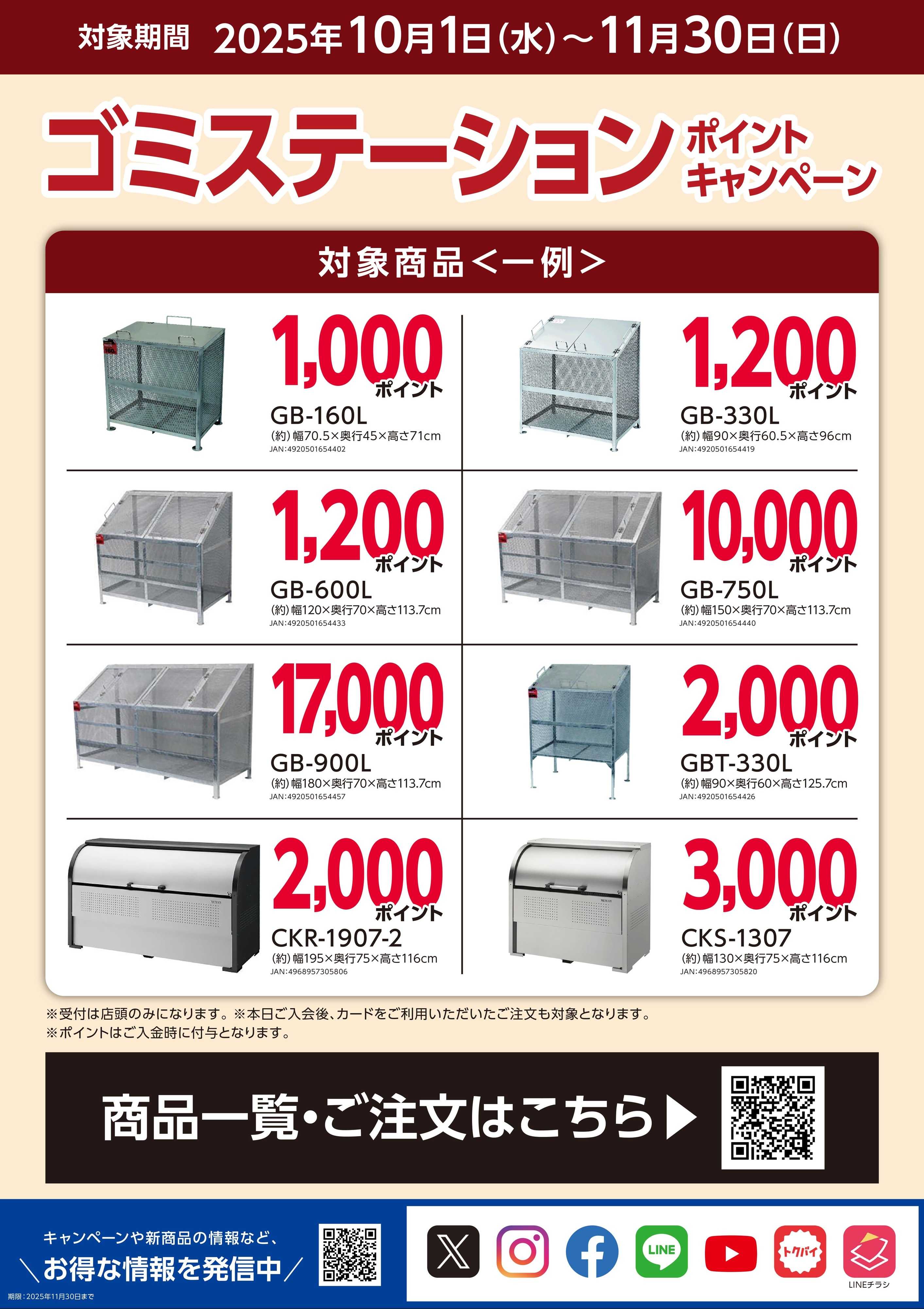 コメリハード＆グリーン ゴミステーション ポイントキャンペーン