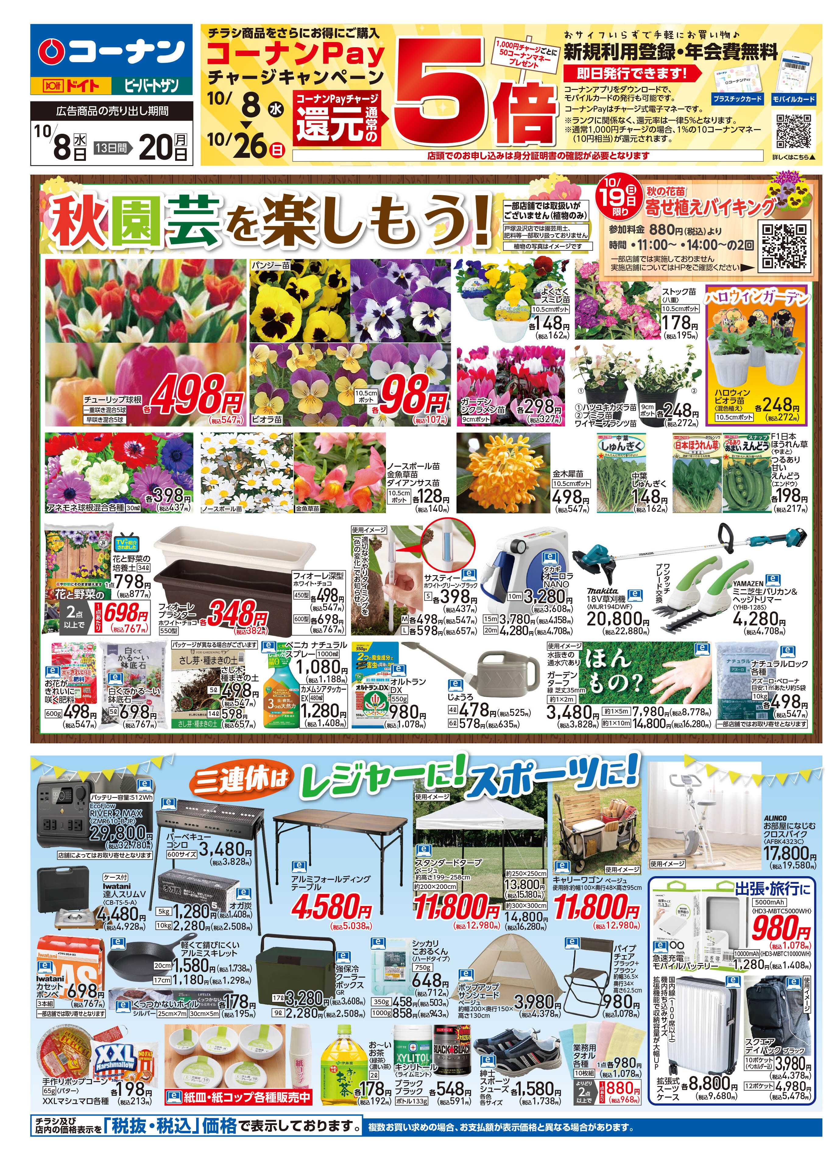 コーナン 秋園芸を楽しもう！チラシ