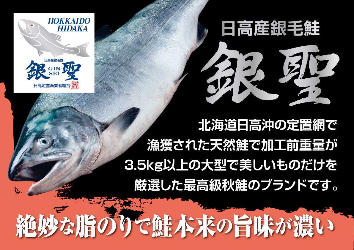 北海市場 【10月のこだわり商品】日高ブランド鮭【銀聖】▼▼お知らせをチェック▼▼