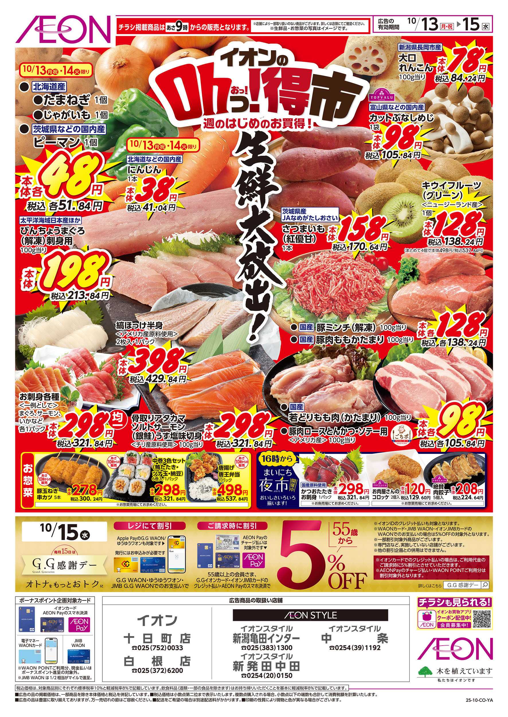 イオンスタイル 10/13号　イオンのOhっ！得市：表面