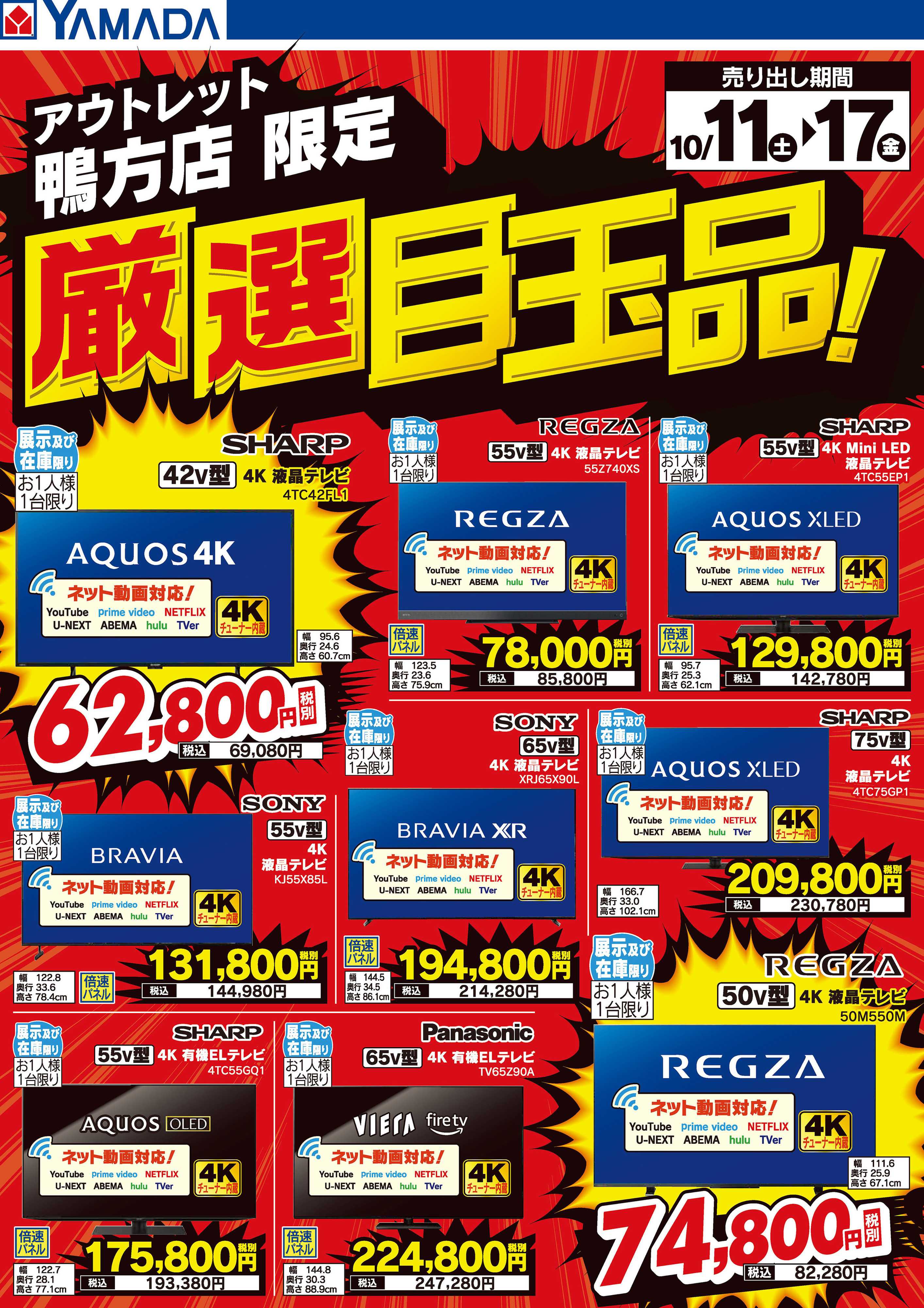 ヤマダデンキ 厳選目玉品！