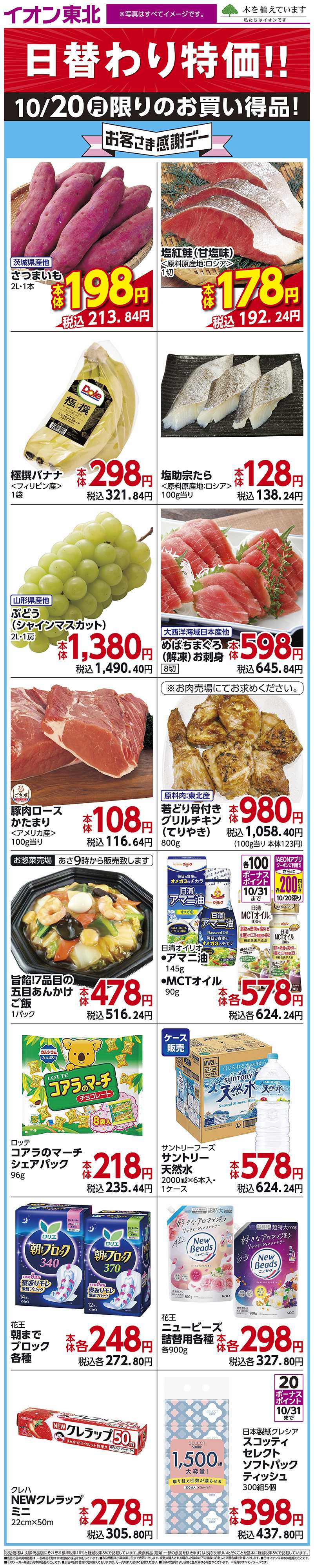 イオン 10月20日日替わり