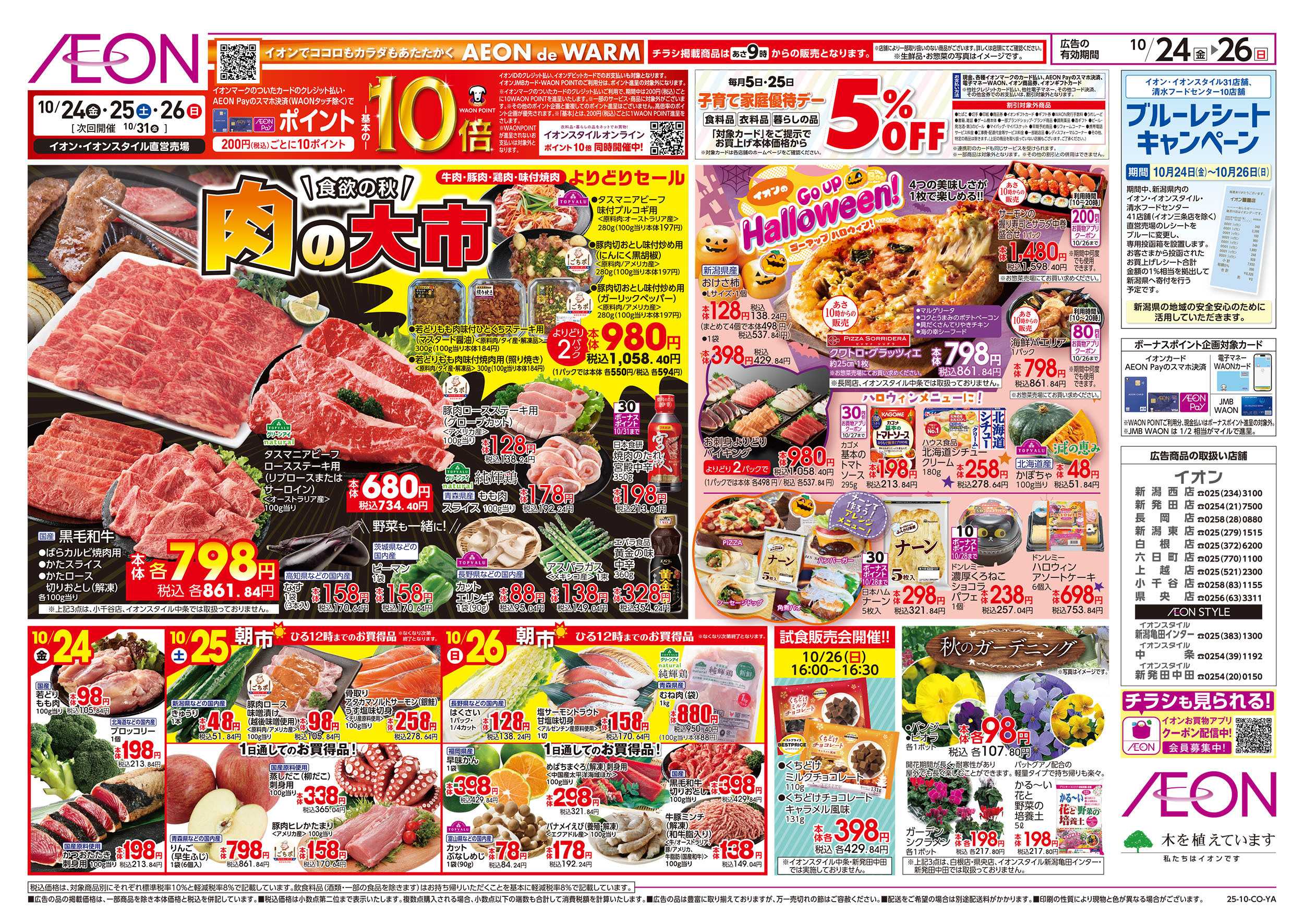 イオン 10/24号　肉の大市：表面